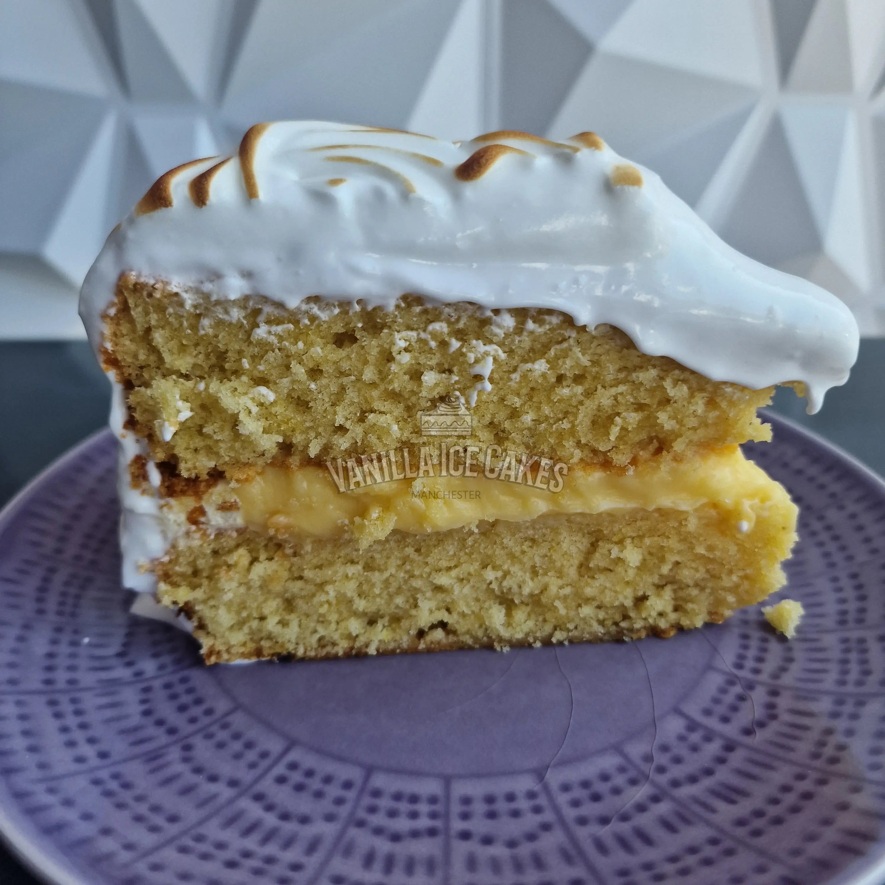 Lemon Meringue Cake Slice