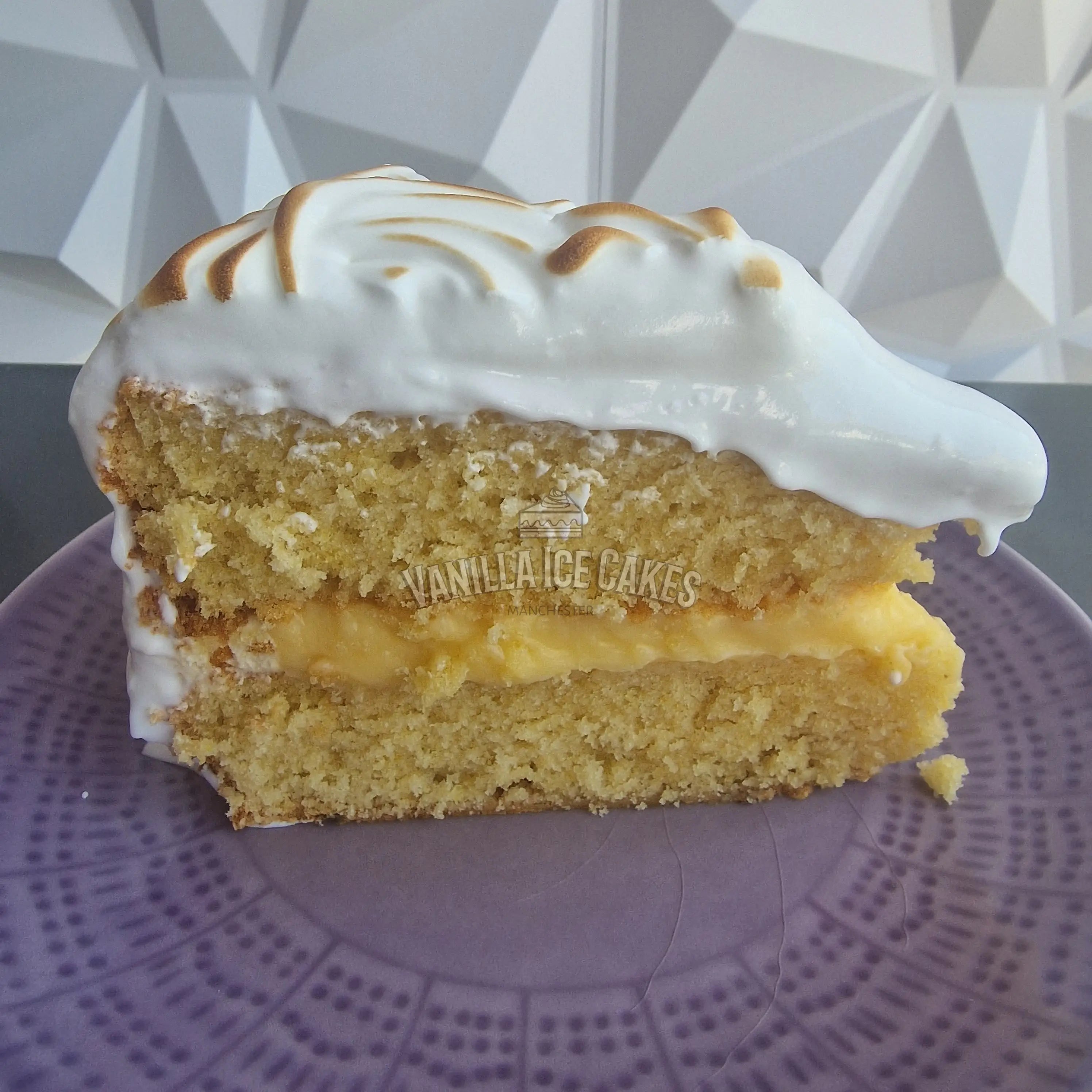 Lemon Meringue Cake Slice
