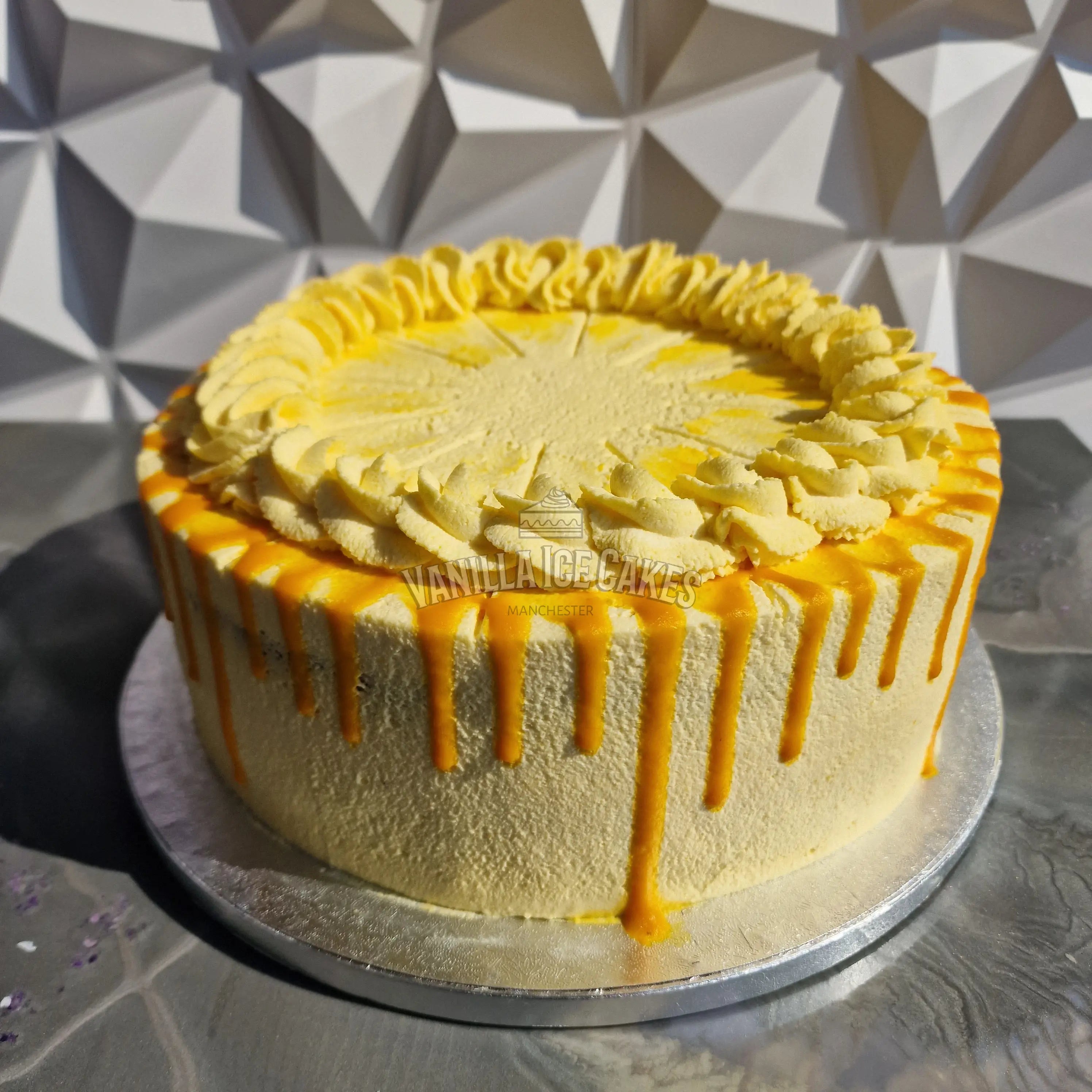 Mango Fresh Cream Cake Slice