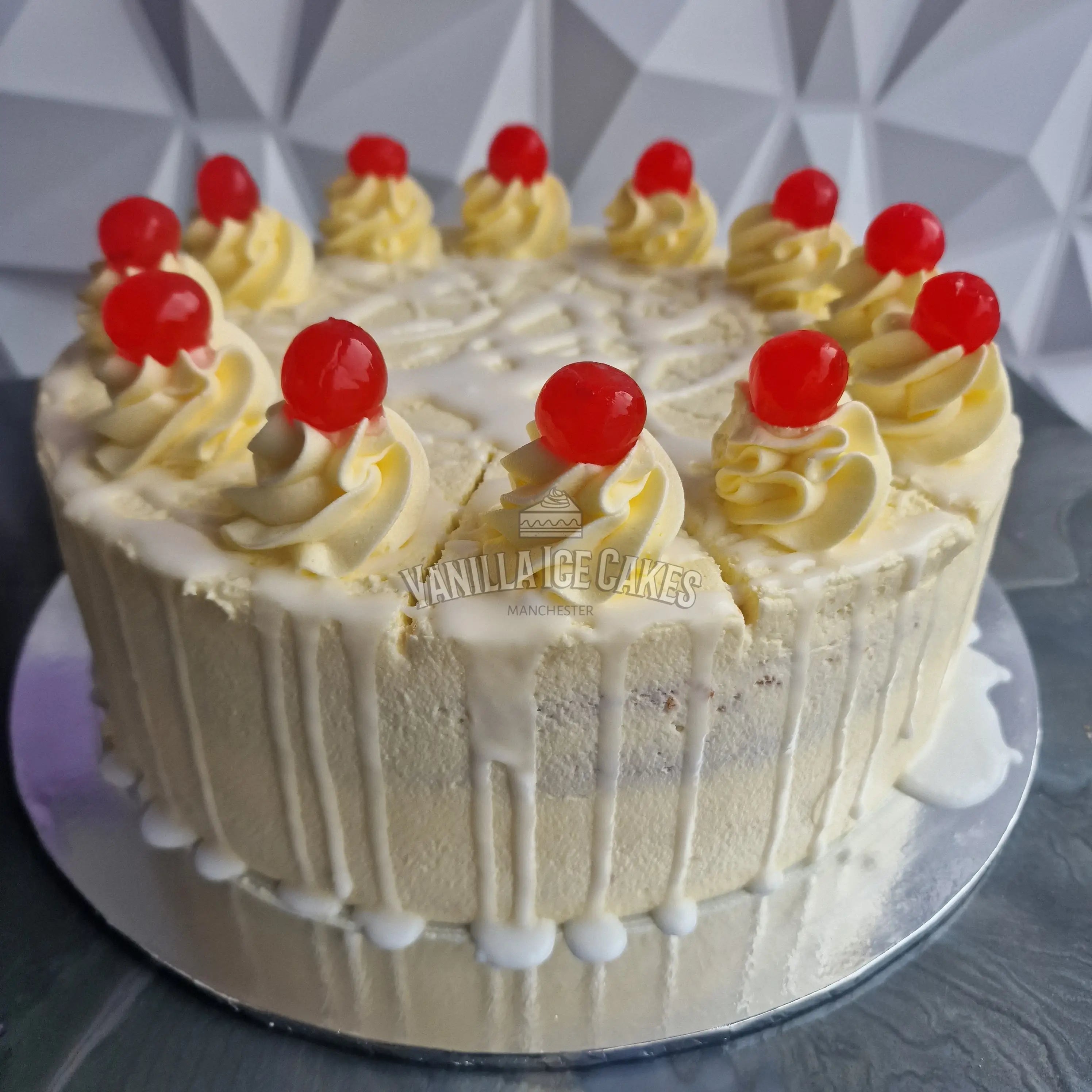 Cherry Bakewell Cake Slice