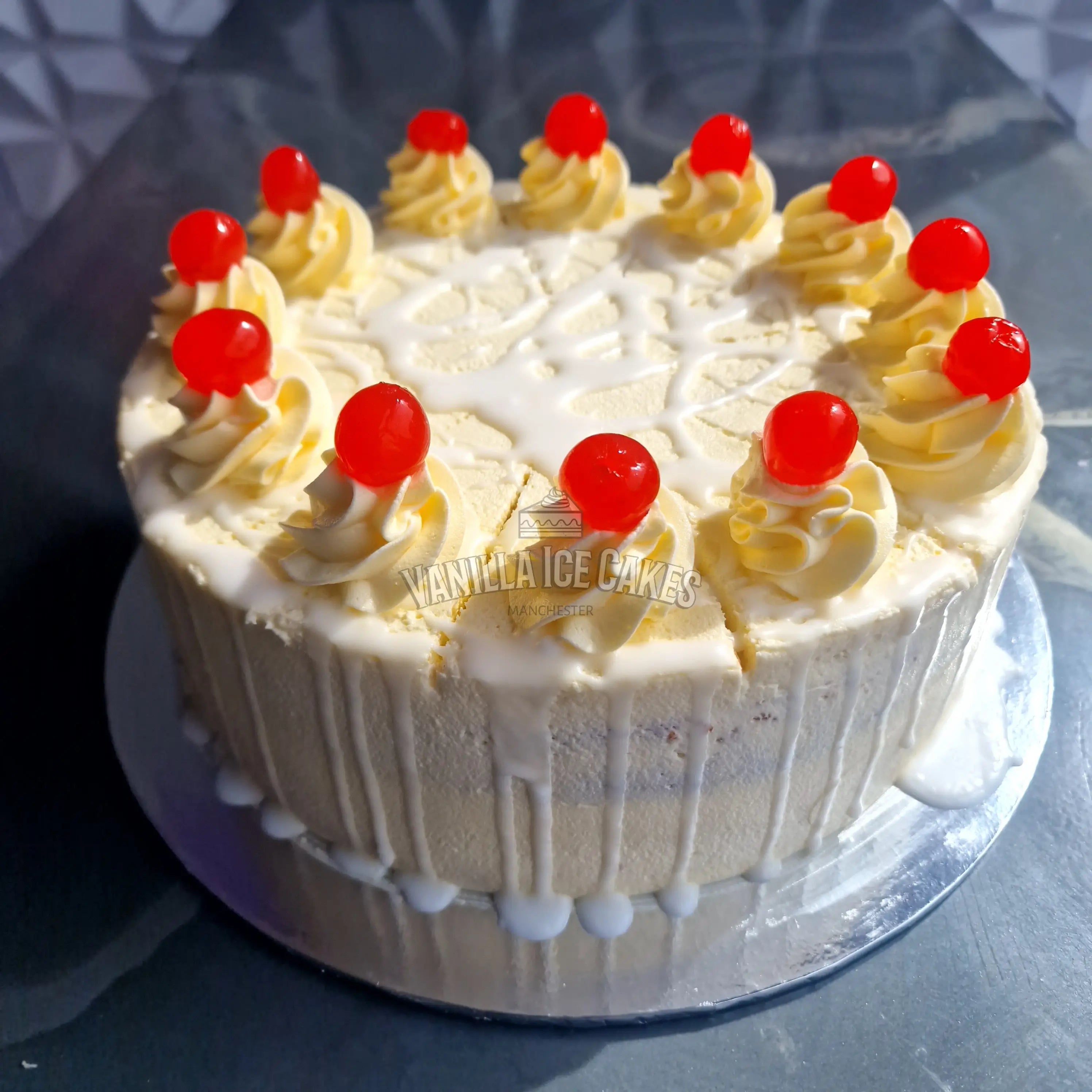 Cherry Bakewell Cake Slice