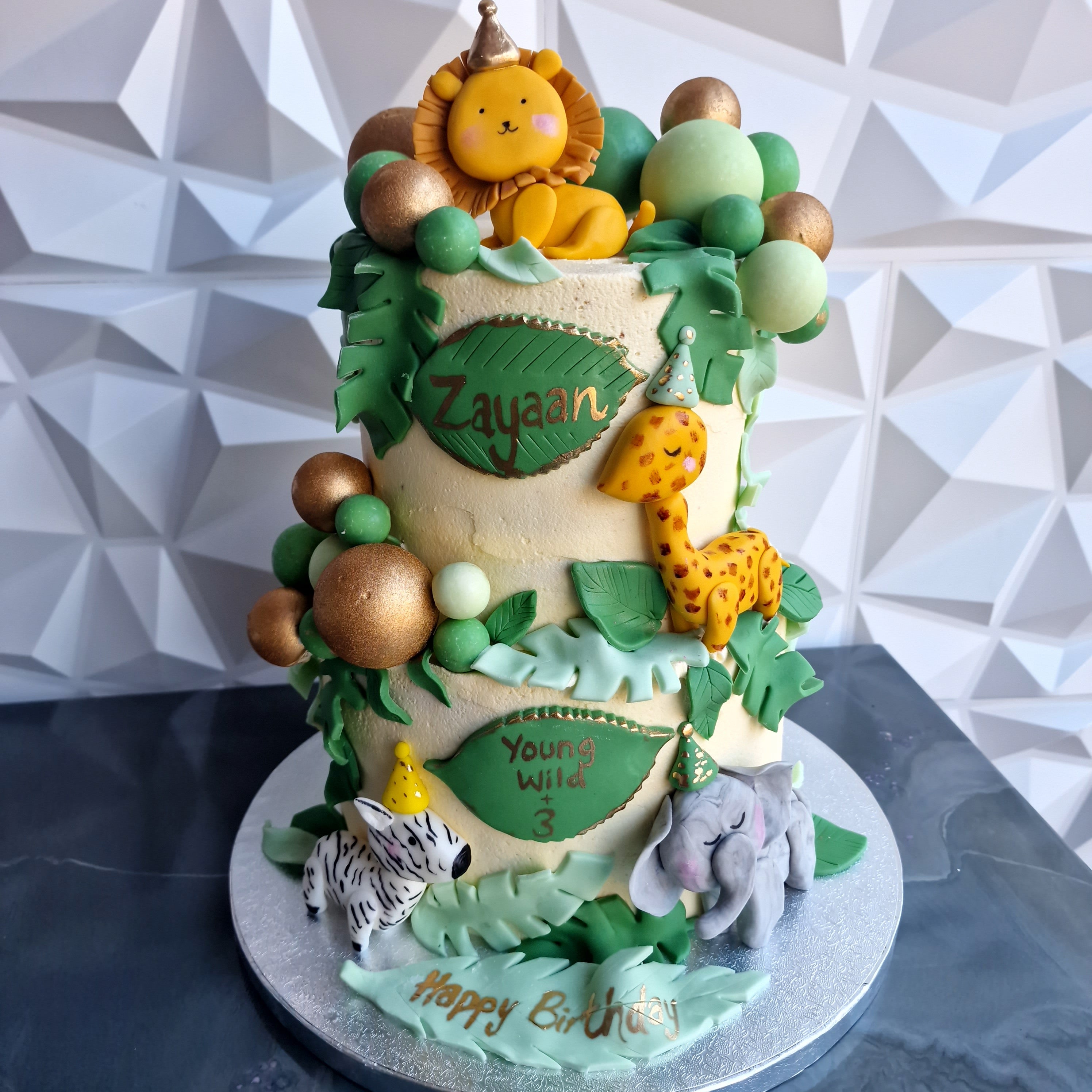 Two tier Jungle Cake