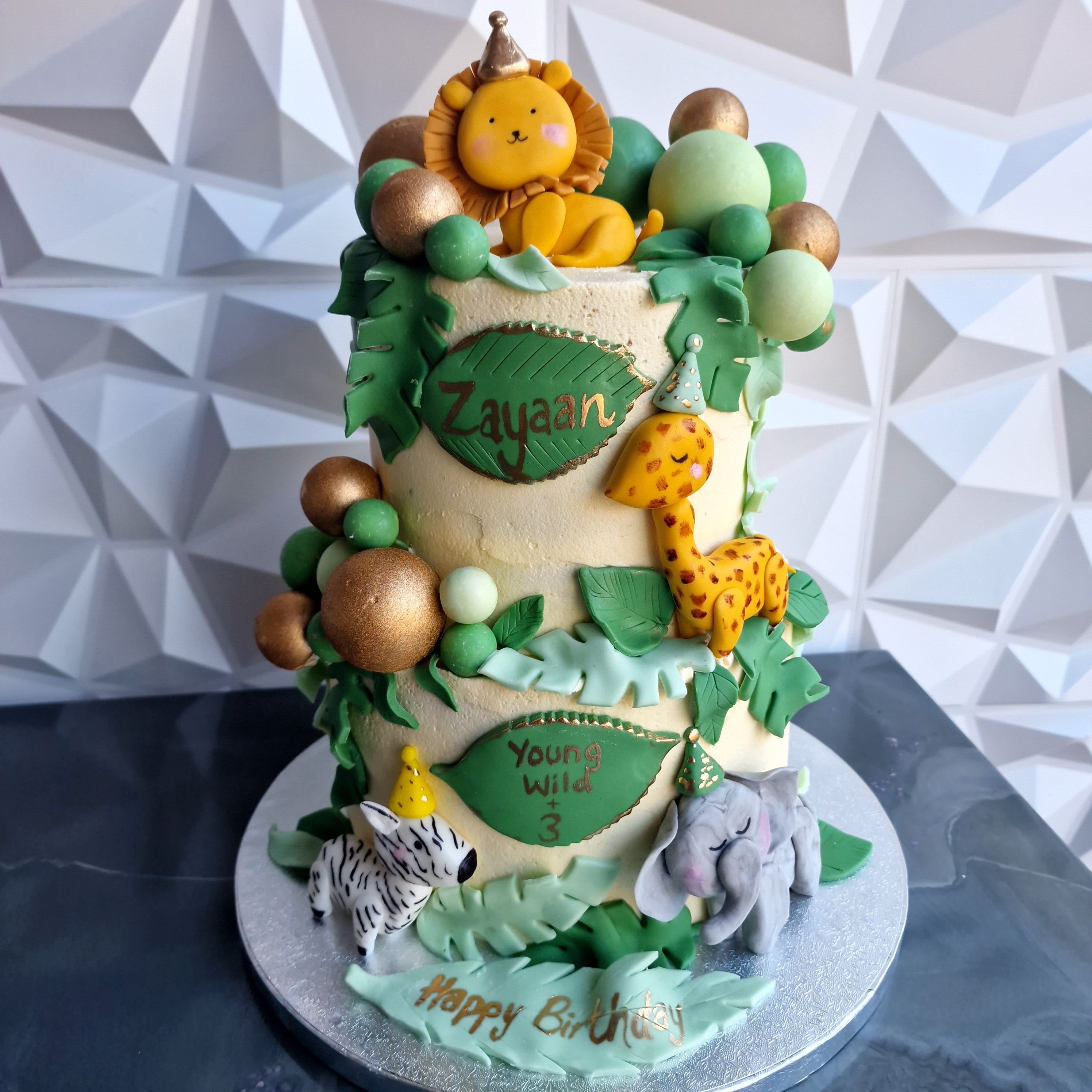 Two tier Jungle Cake