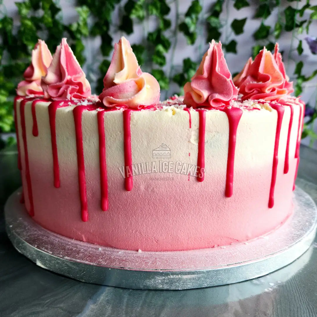 Raspberry & Coconut Celebration Cake