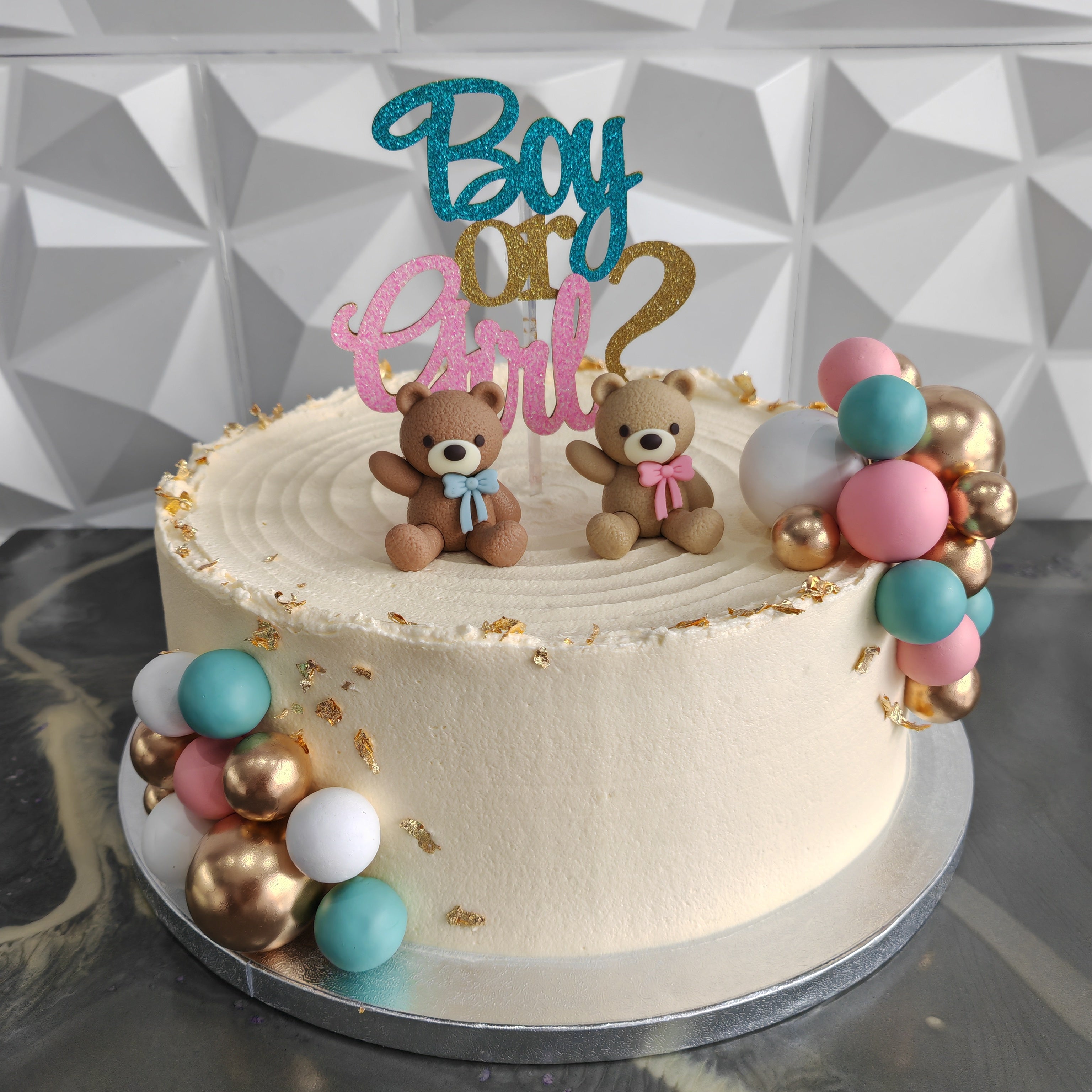 Gender reveal cake