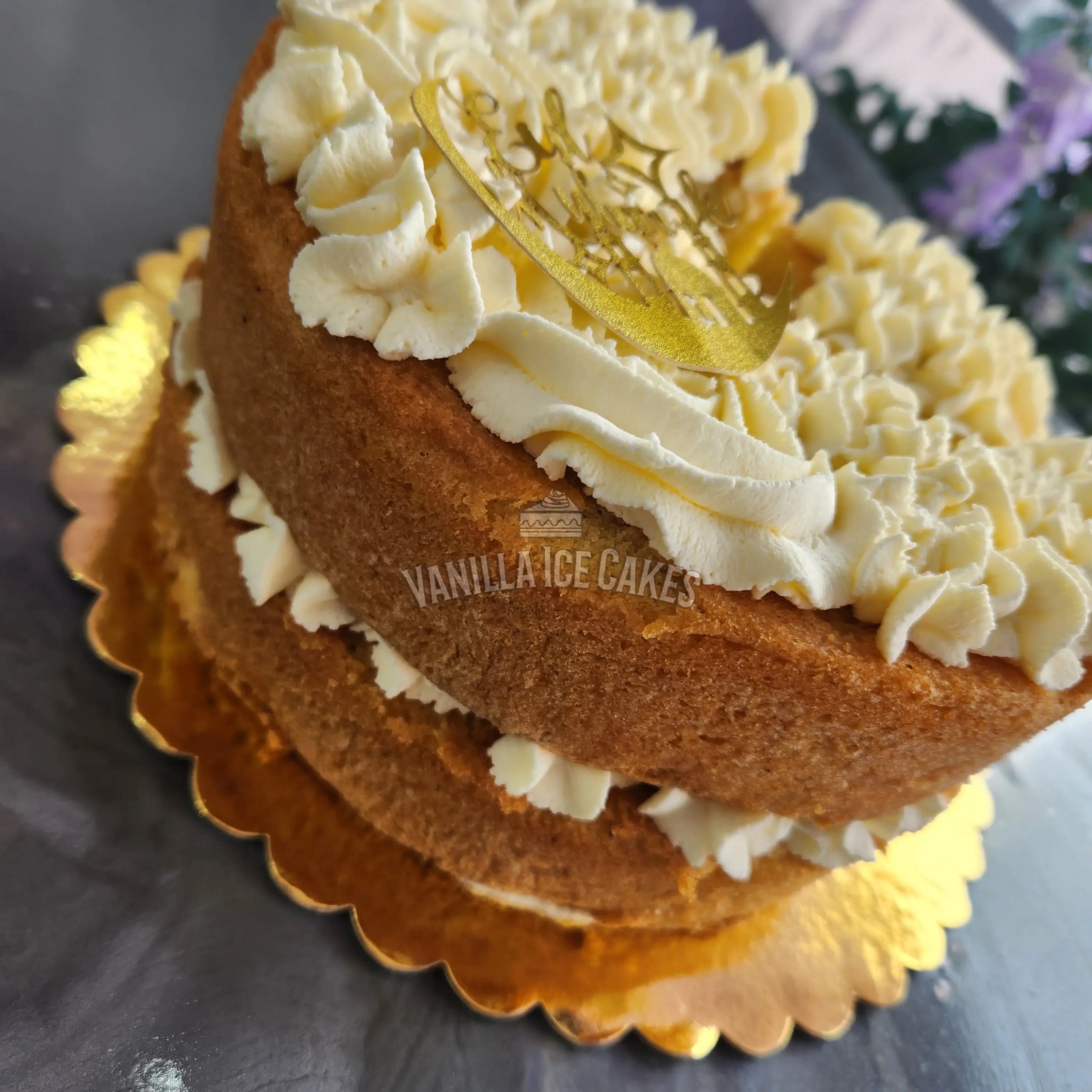 Fresh Cream Eid Mubarak Cake