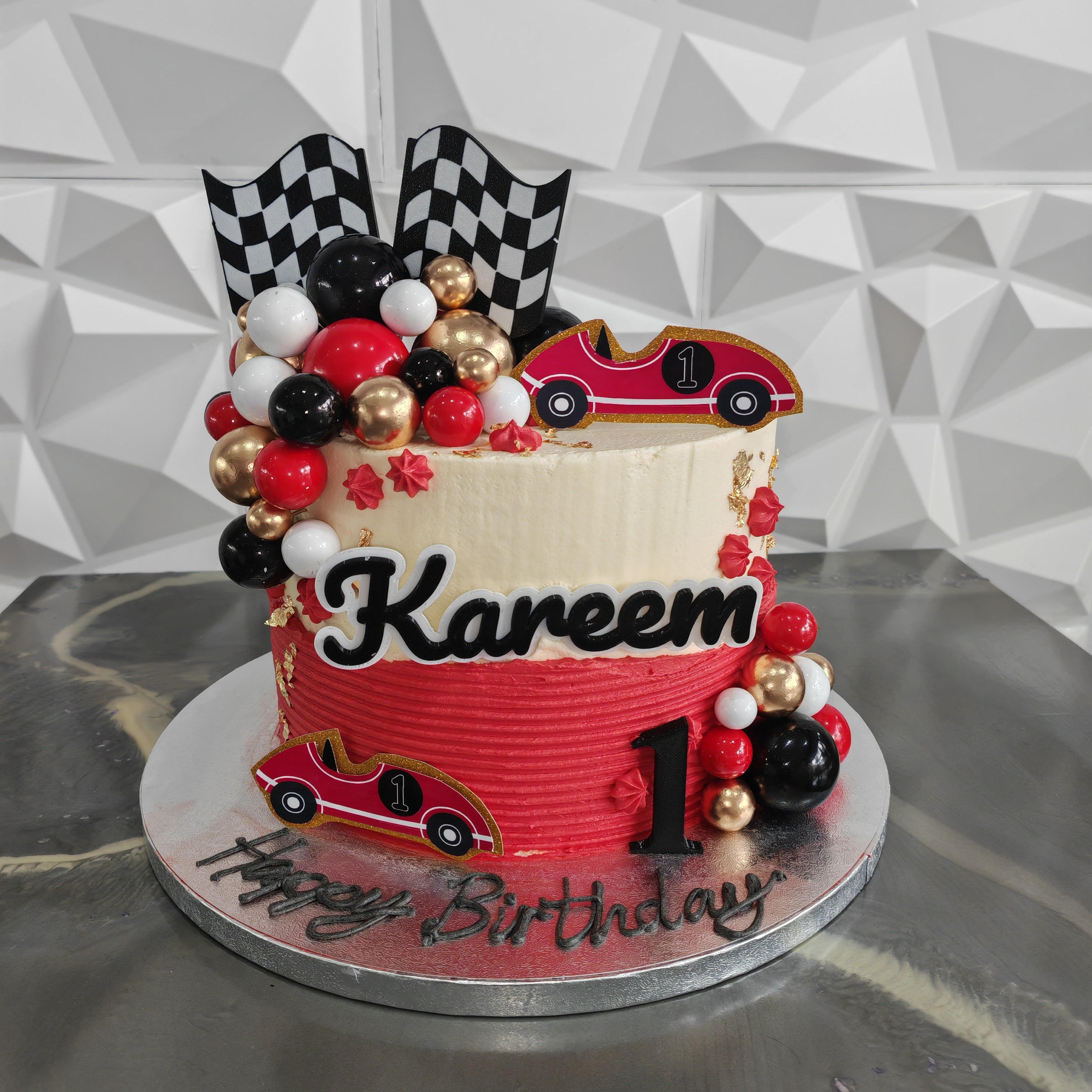 Racing car cake