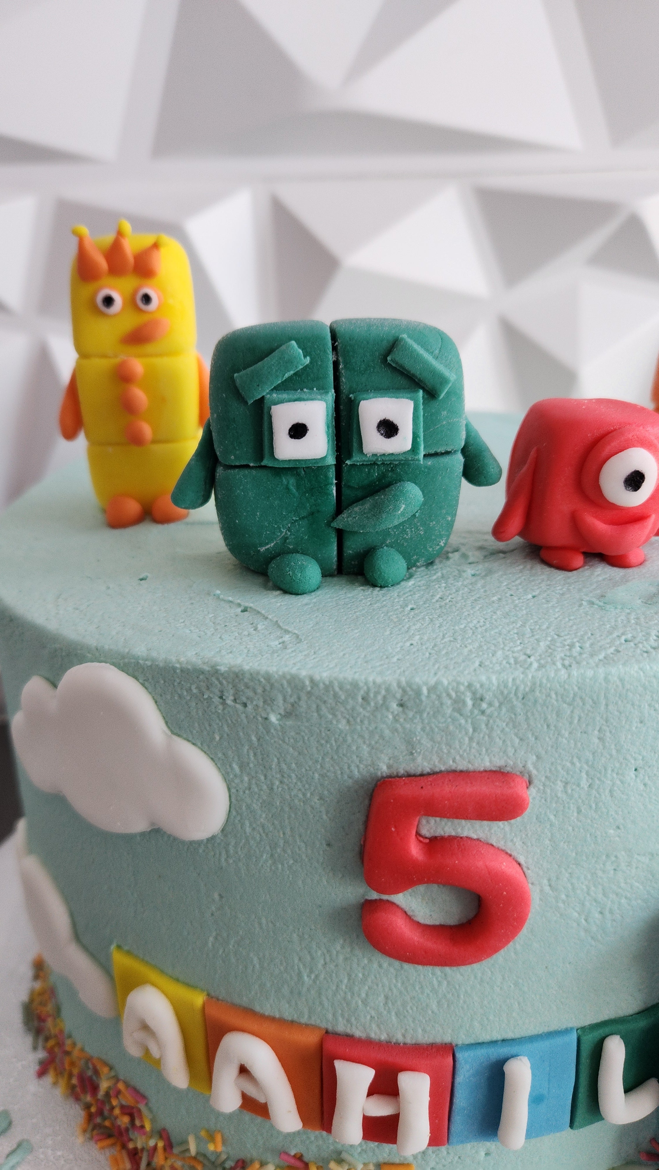 Number blocks cake