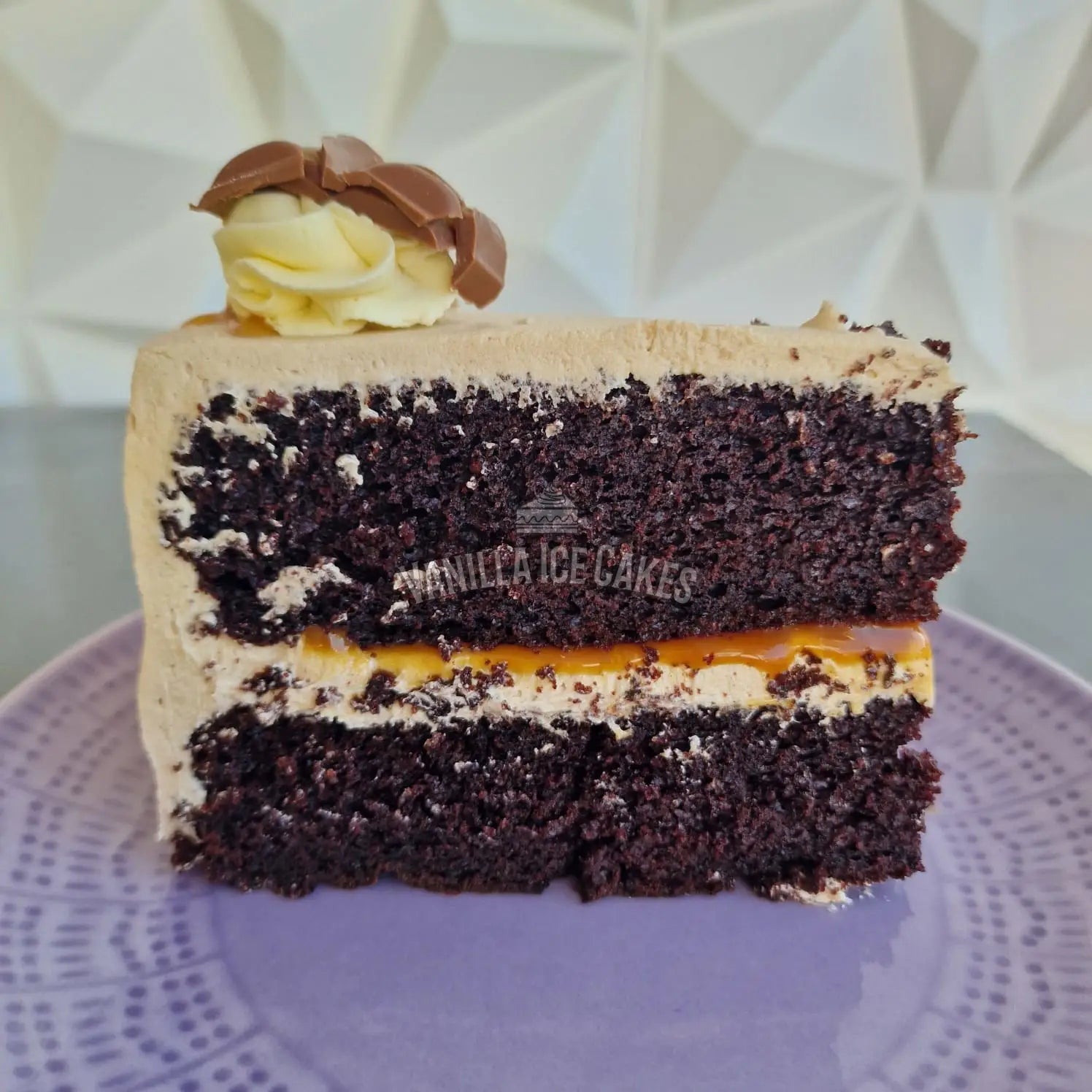 Galaxy Caramel Cake Slice