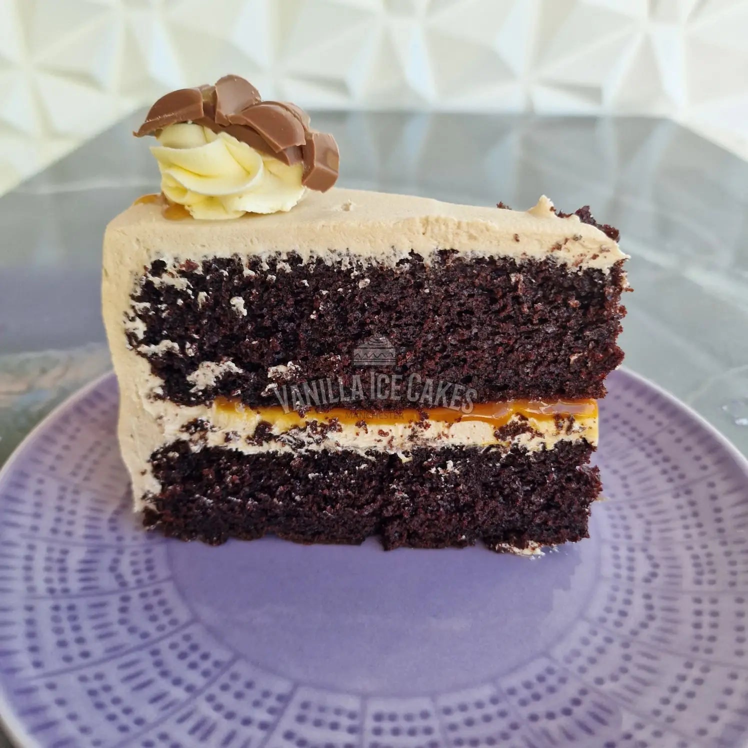 Galaxy Caramel Cake Slice