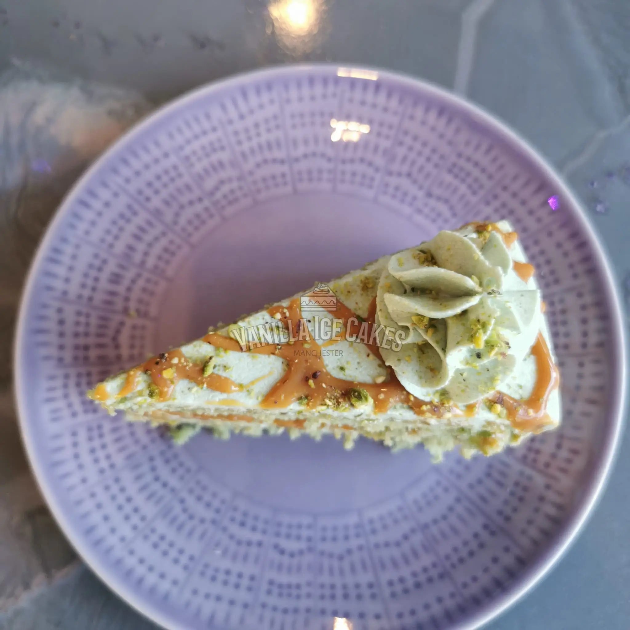 Caramel & Pistachio Celebration Cake