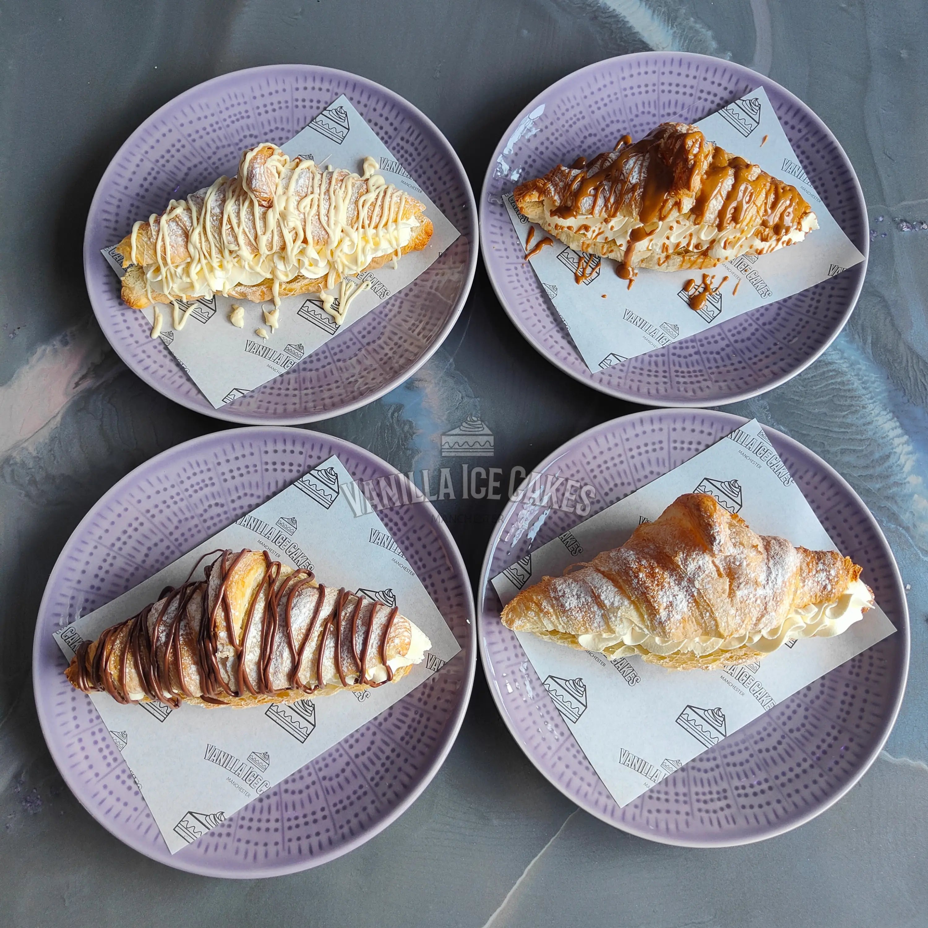 Cream Croissant - One Of Each Flavour (Box of 4 - Save