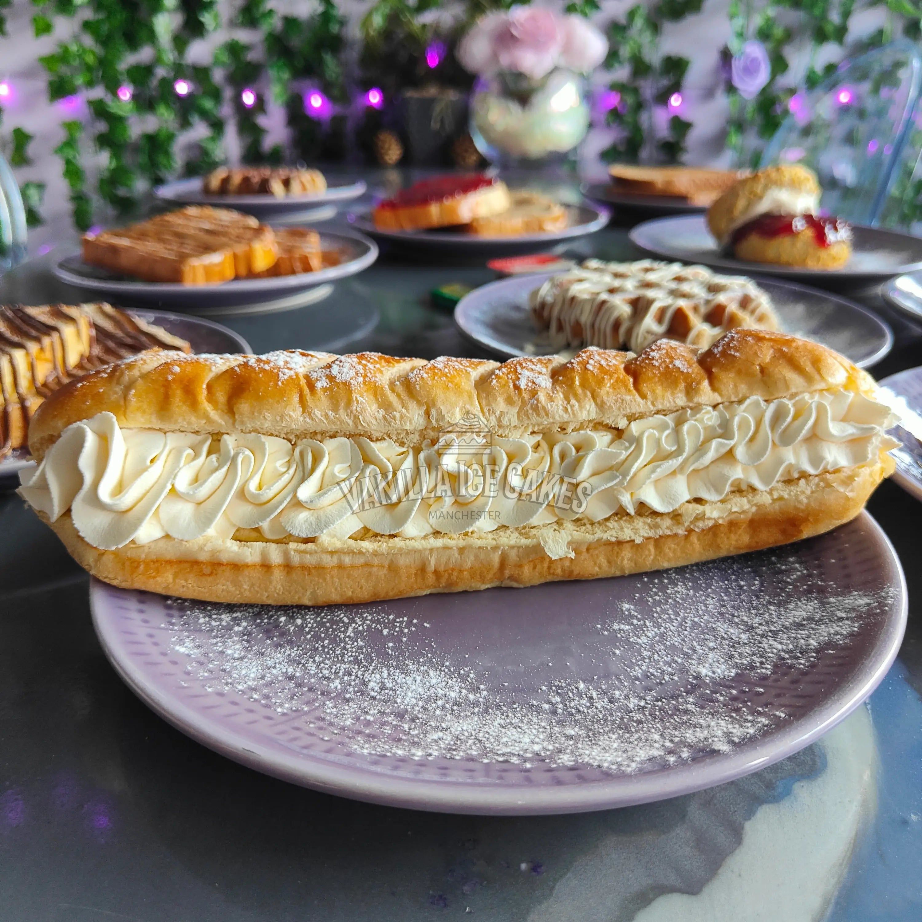 Cream Filled Brioche Baguette