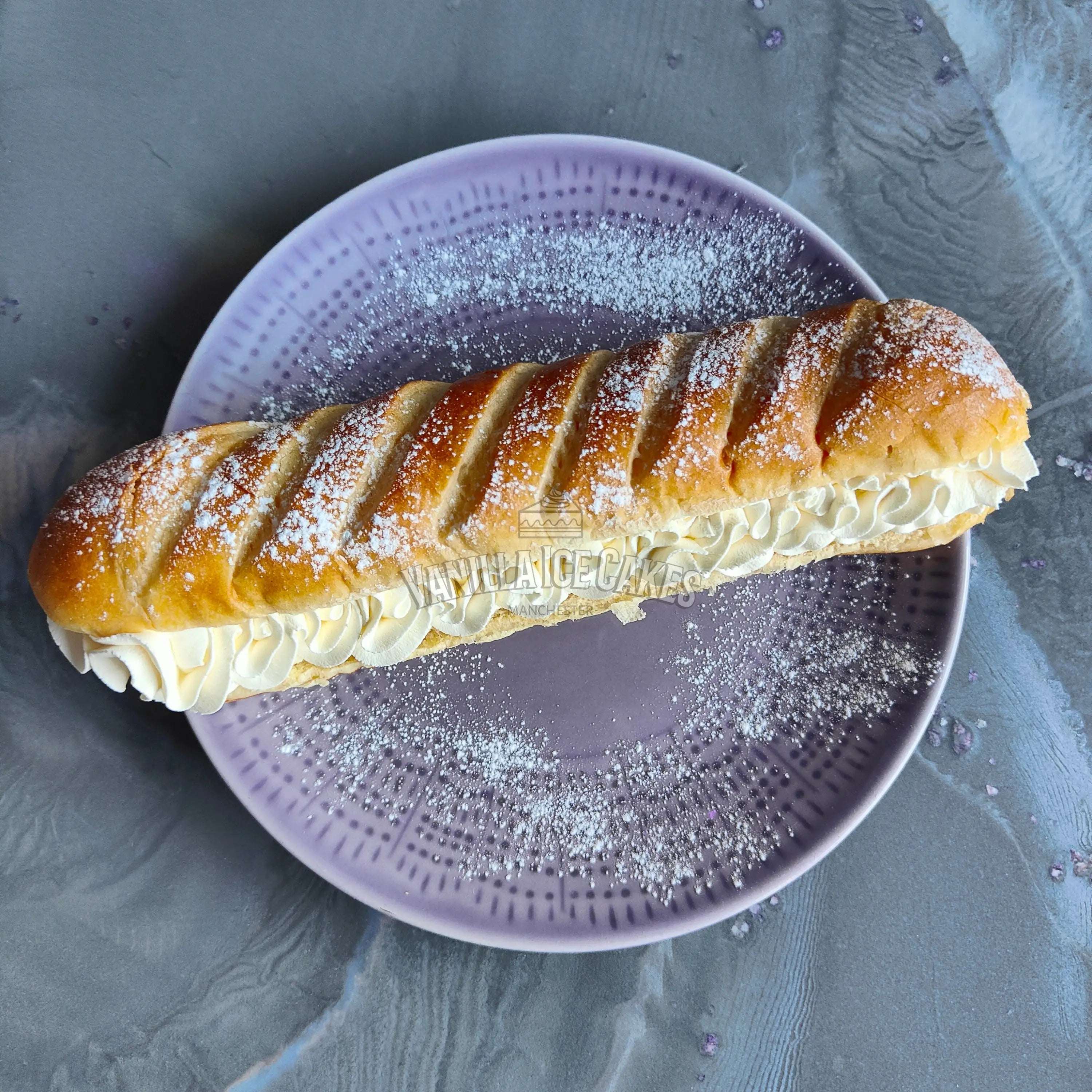Cream Filled Brioche Baguette