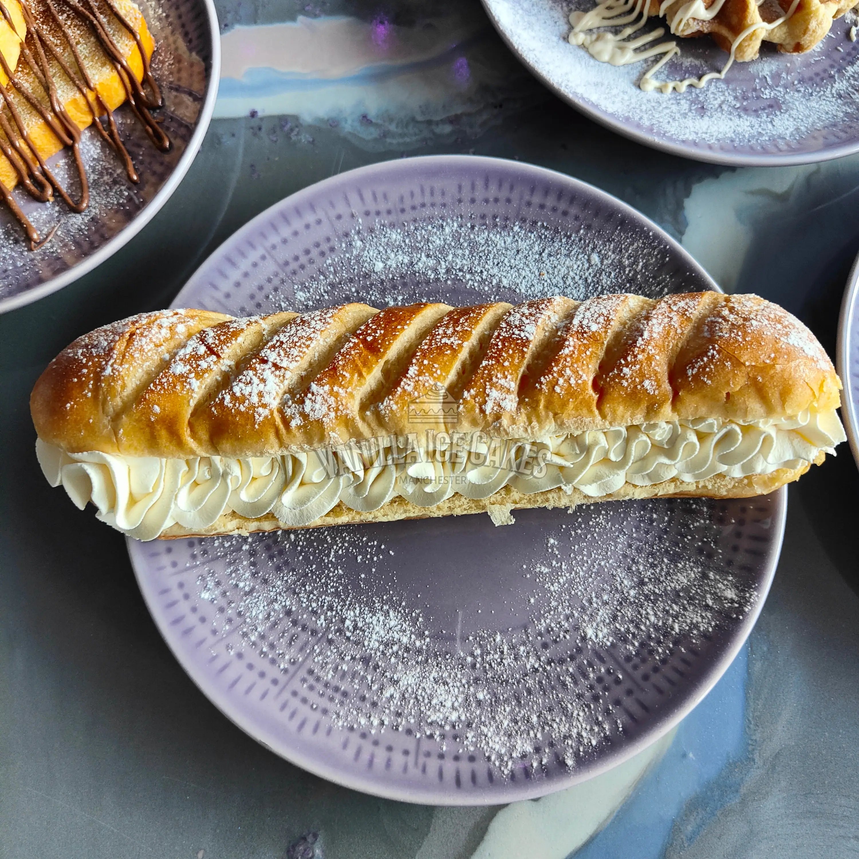 Cream Filled Brioche Baguette
