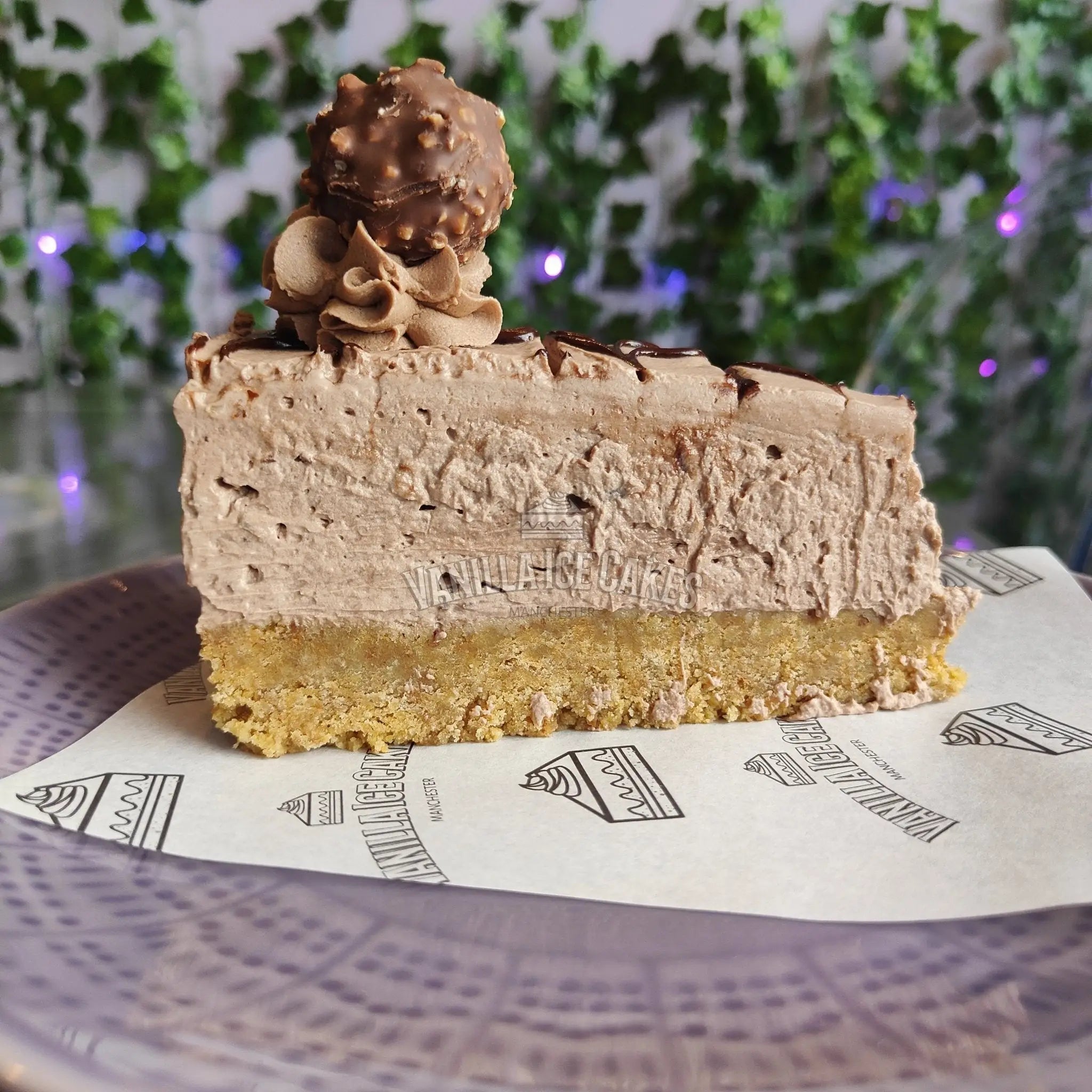 Ferrero Rocher Cheesecake Slice