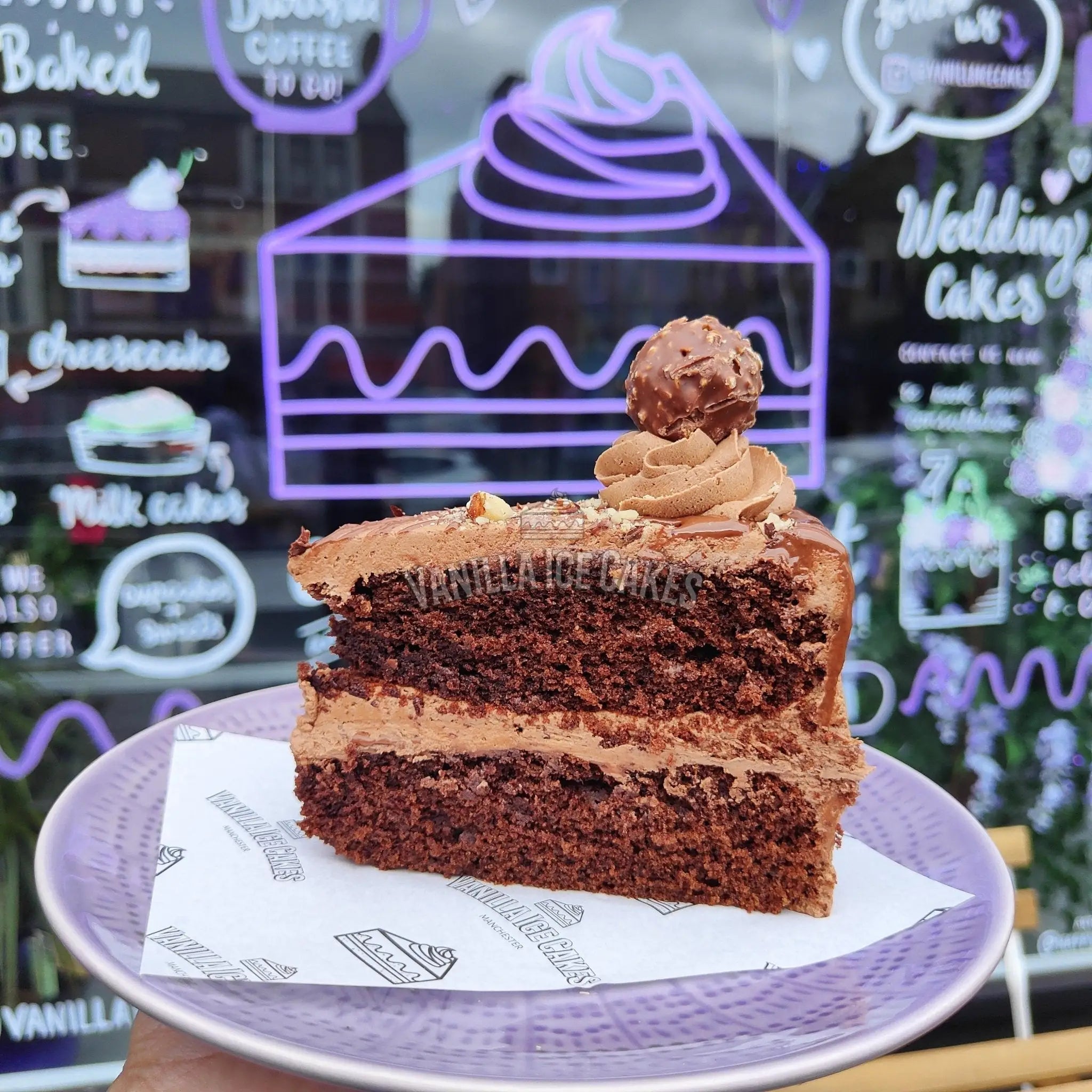 Ferrero Rocher Chocolate Cake Slice