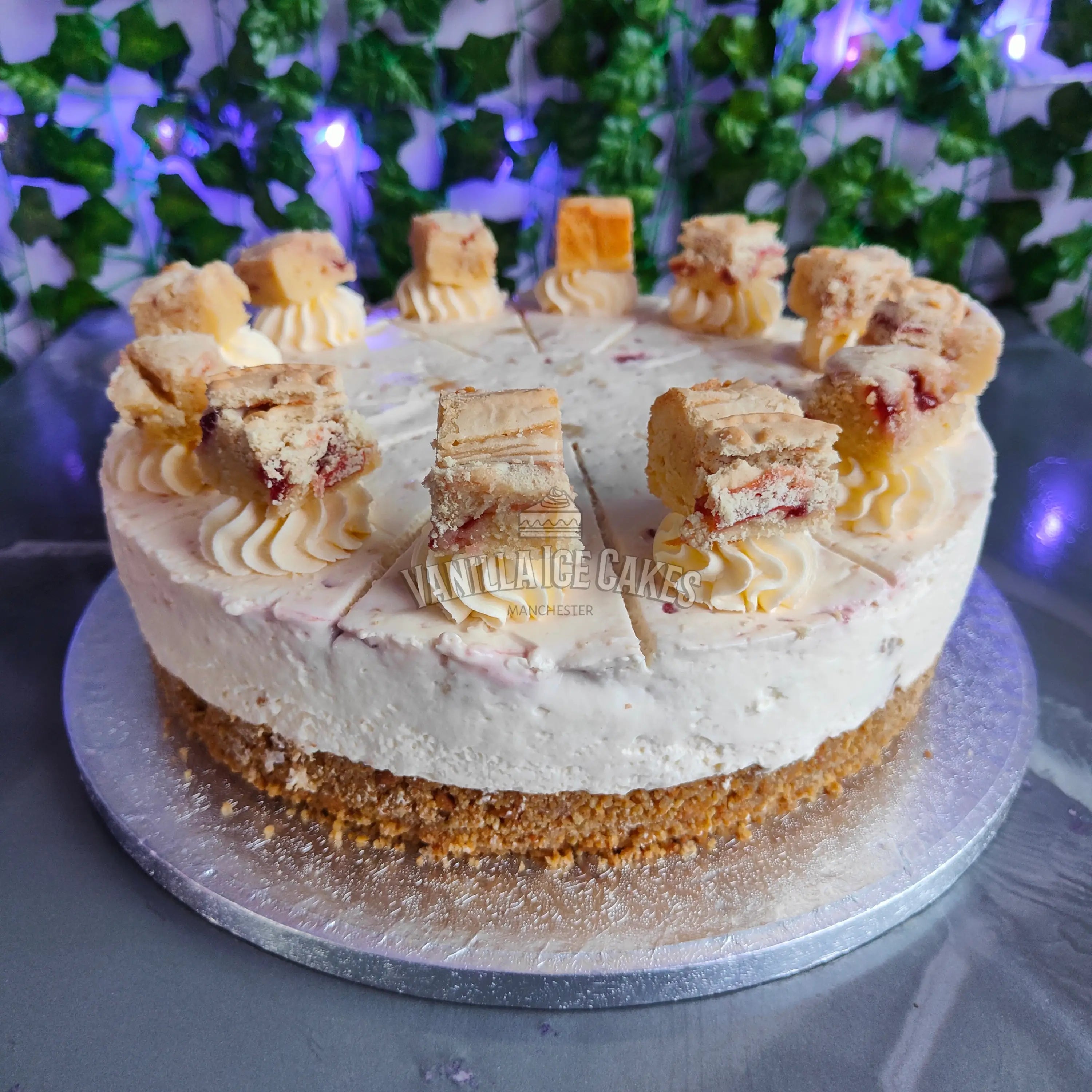 Jammie Dodger Blondie Cheesecake