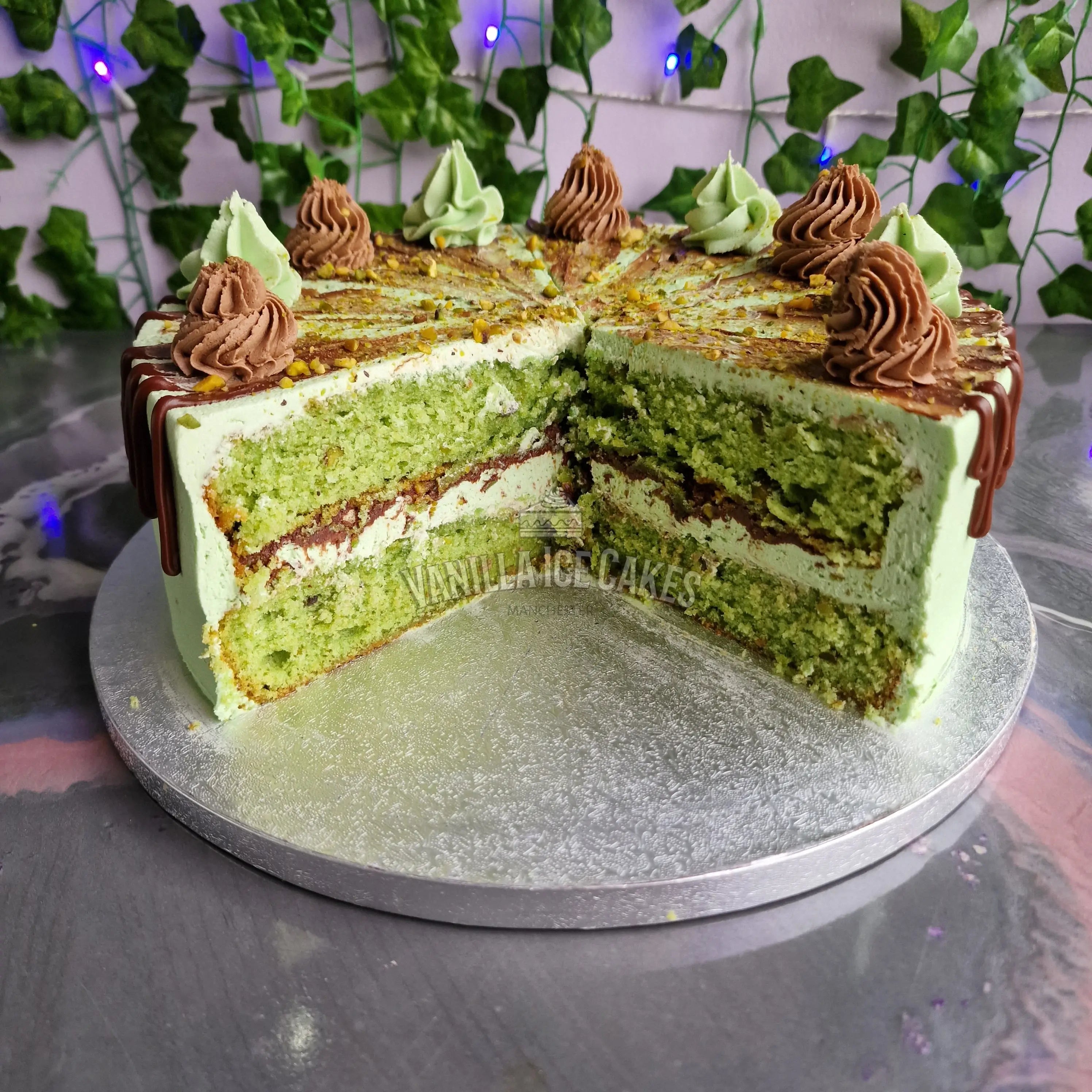 Nutella & Pistachio Celebration Cake