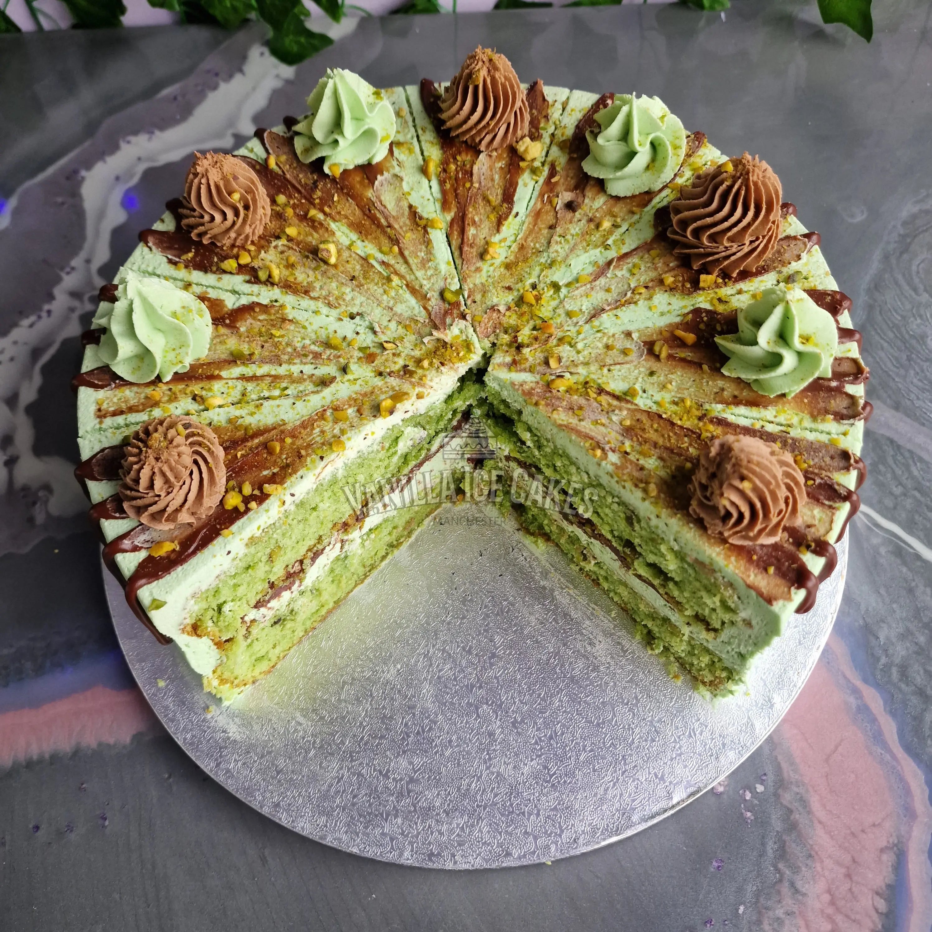 Nutella & Pistachio Celebration Cake