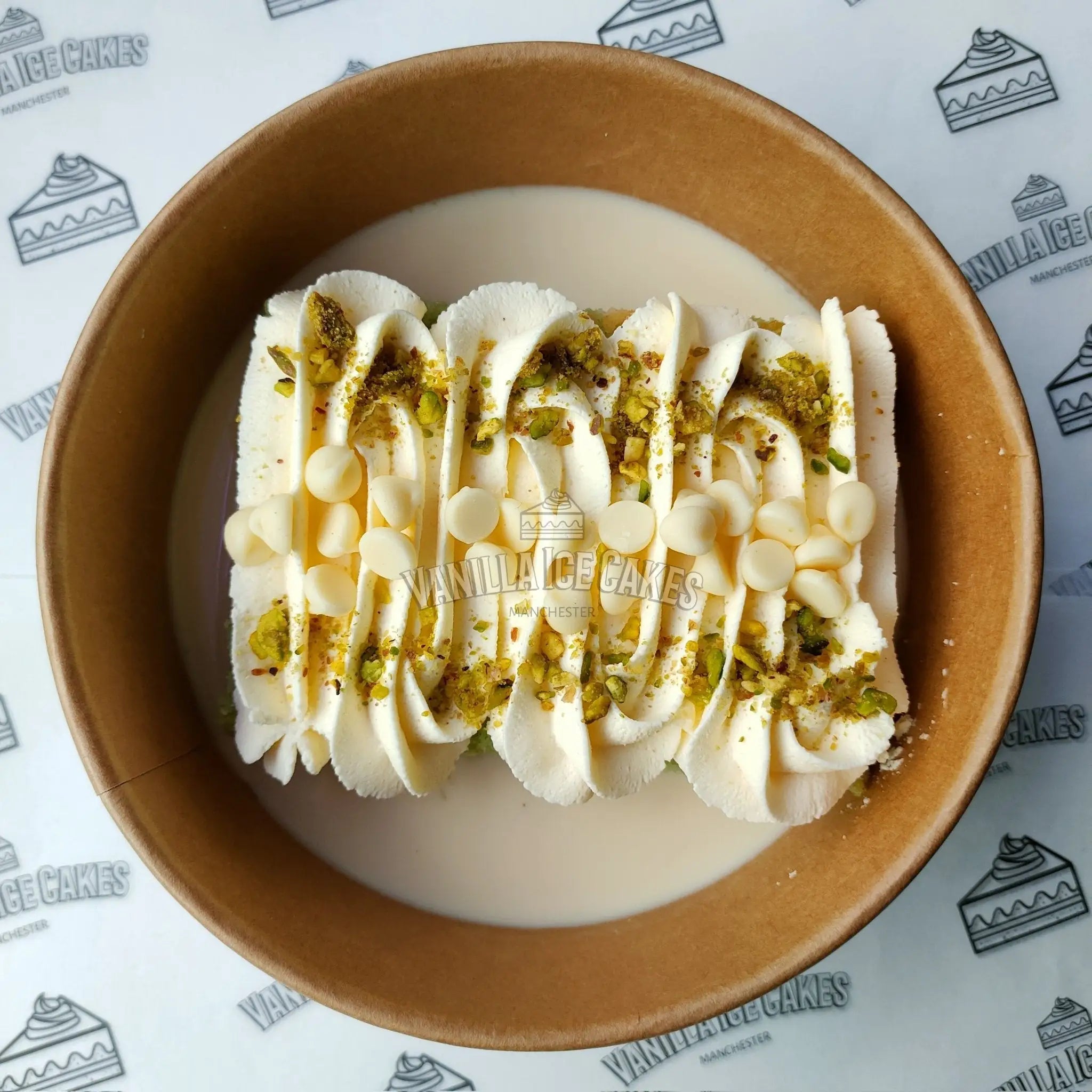 Pistachio and White Chocolate Milk Cake