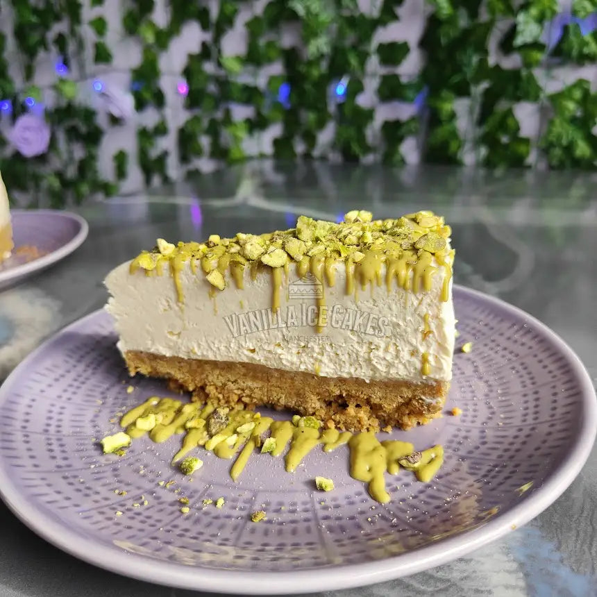 Pistachio Cheesecake Slice