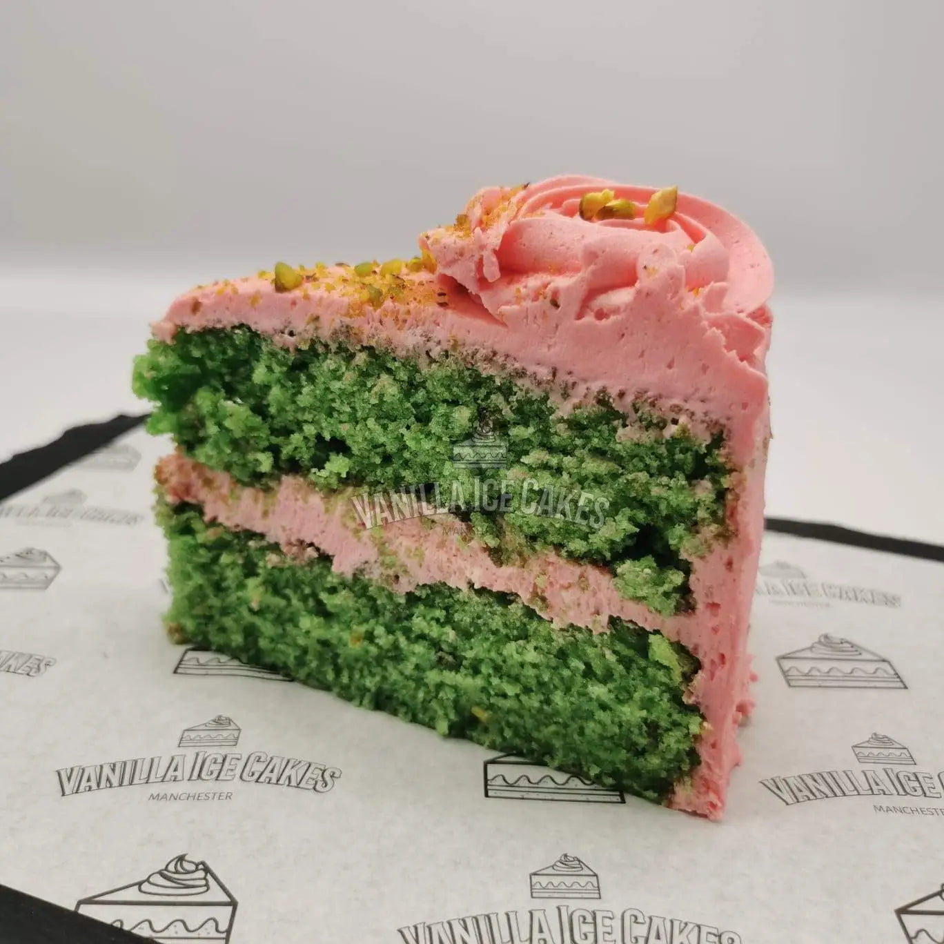 Rose & Pistachio Cake Slice
