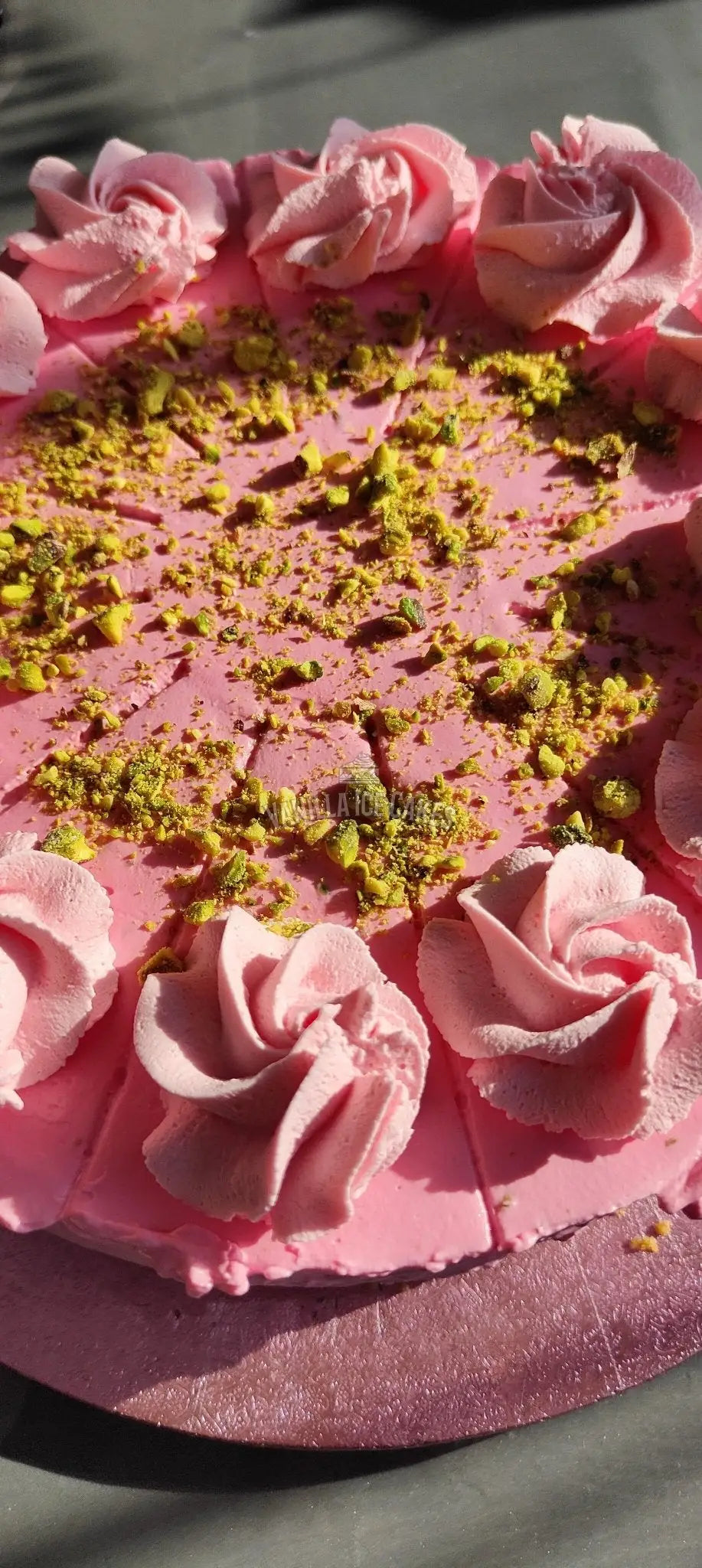 Rose & Pistachio Cheesecake Slice