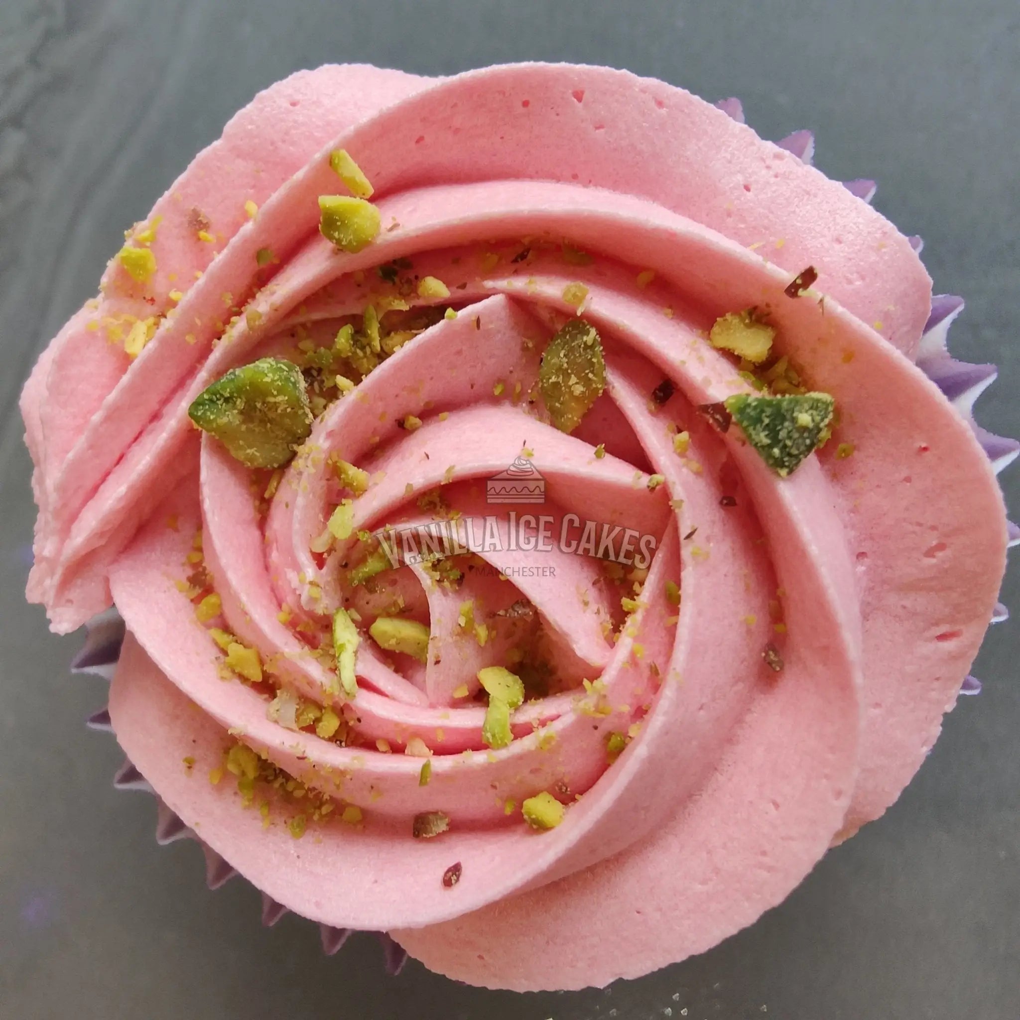 Rose & Pistachio Cupcake