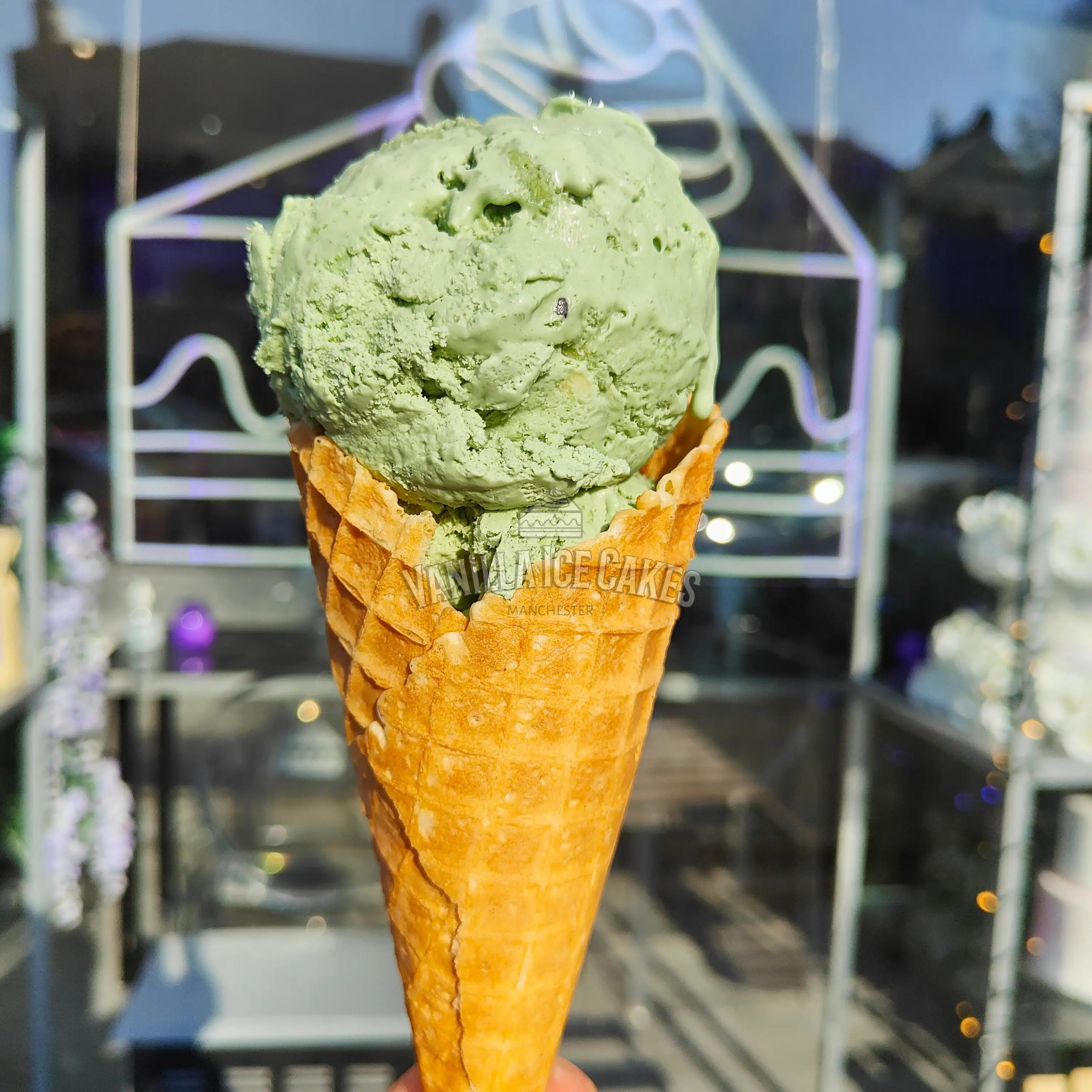 White Chocolate & Pistachio Ice Cream