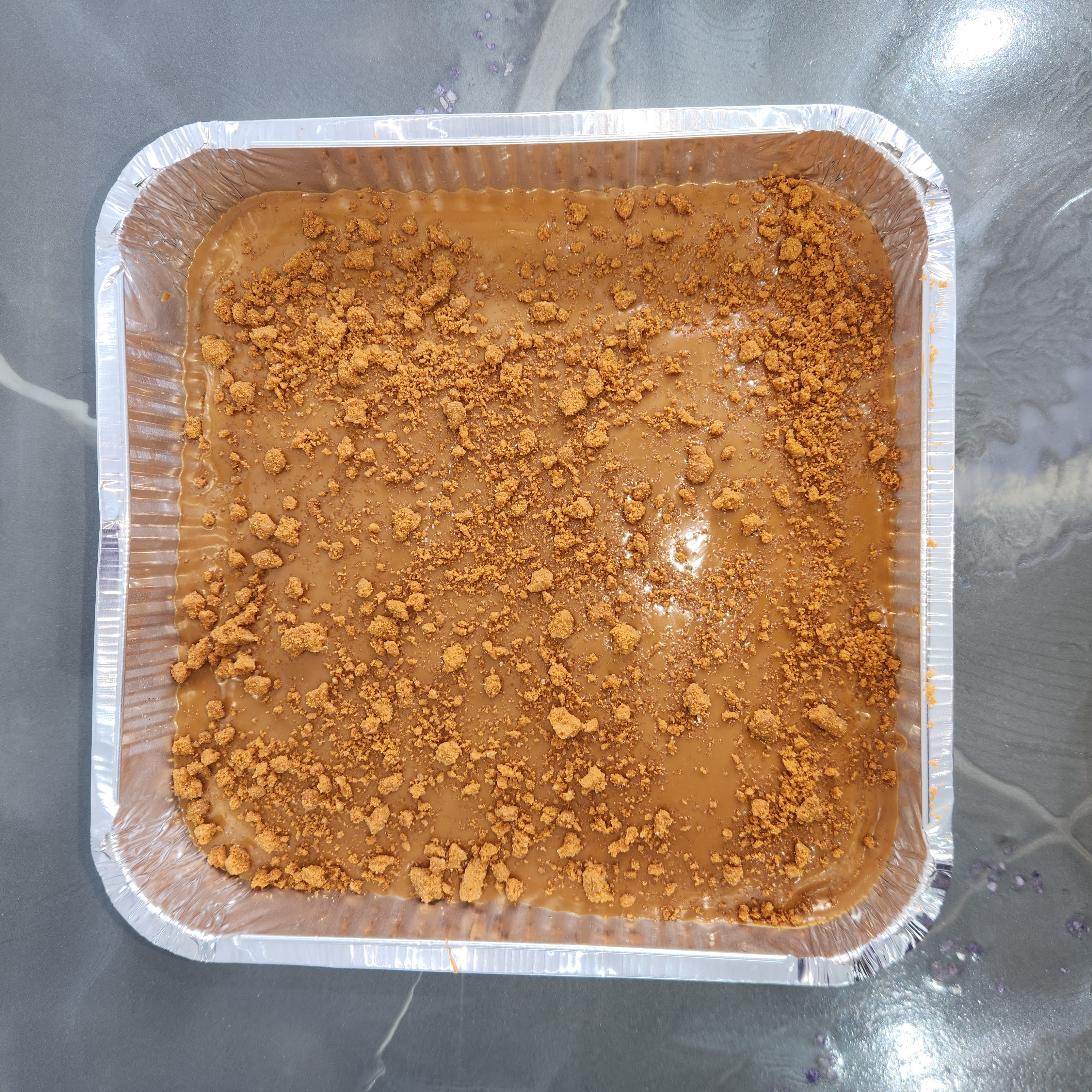 Lotus cake & custard Tray