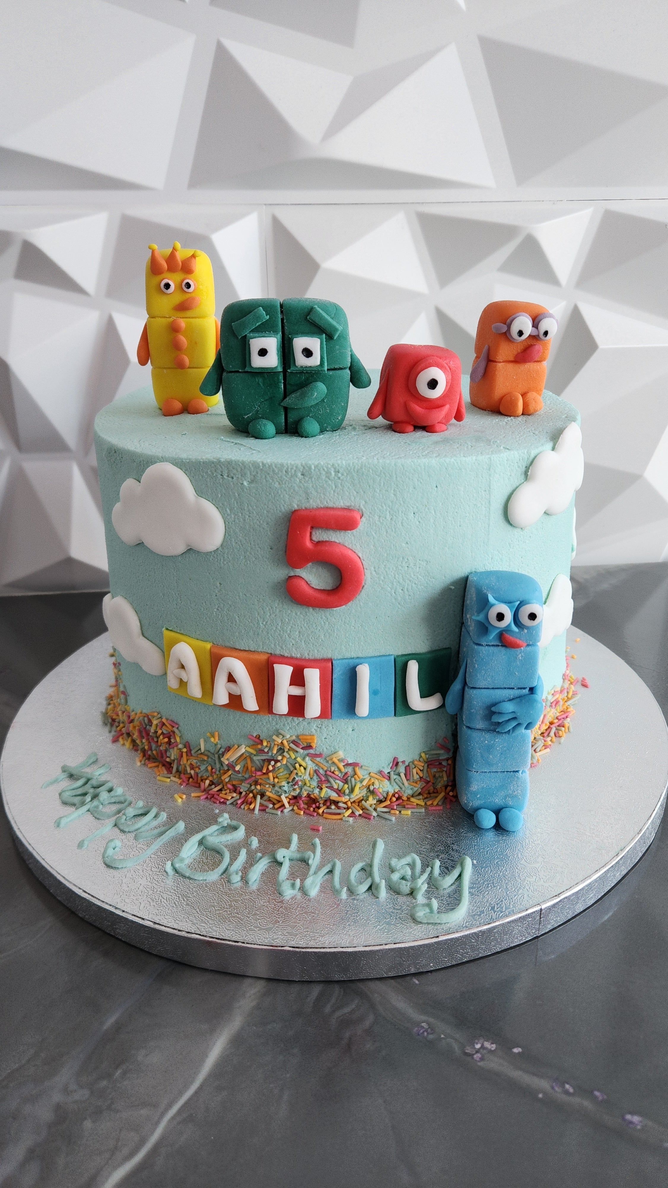 Number blocks cake