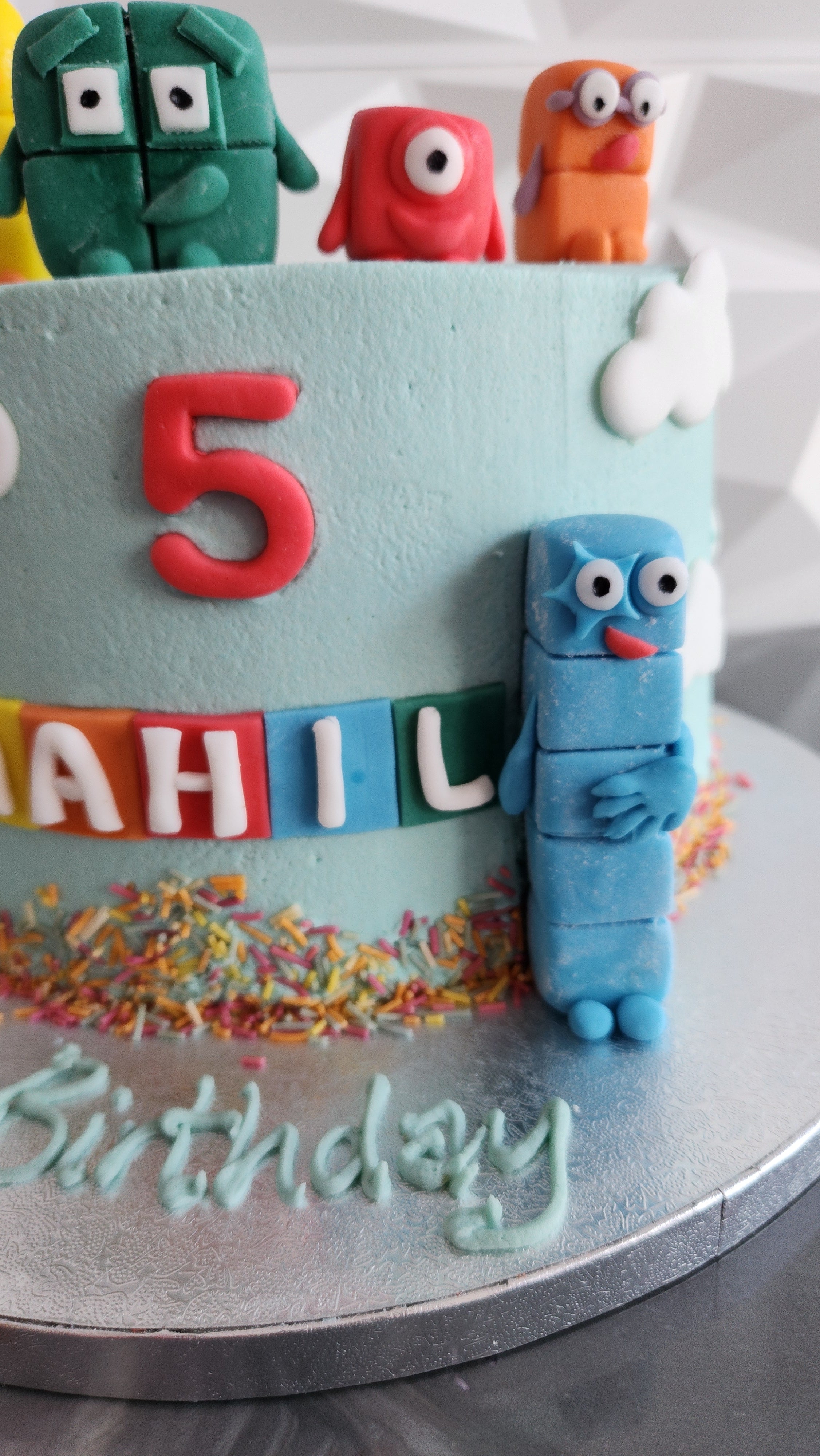 Number blocks cake