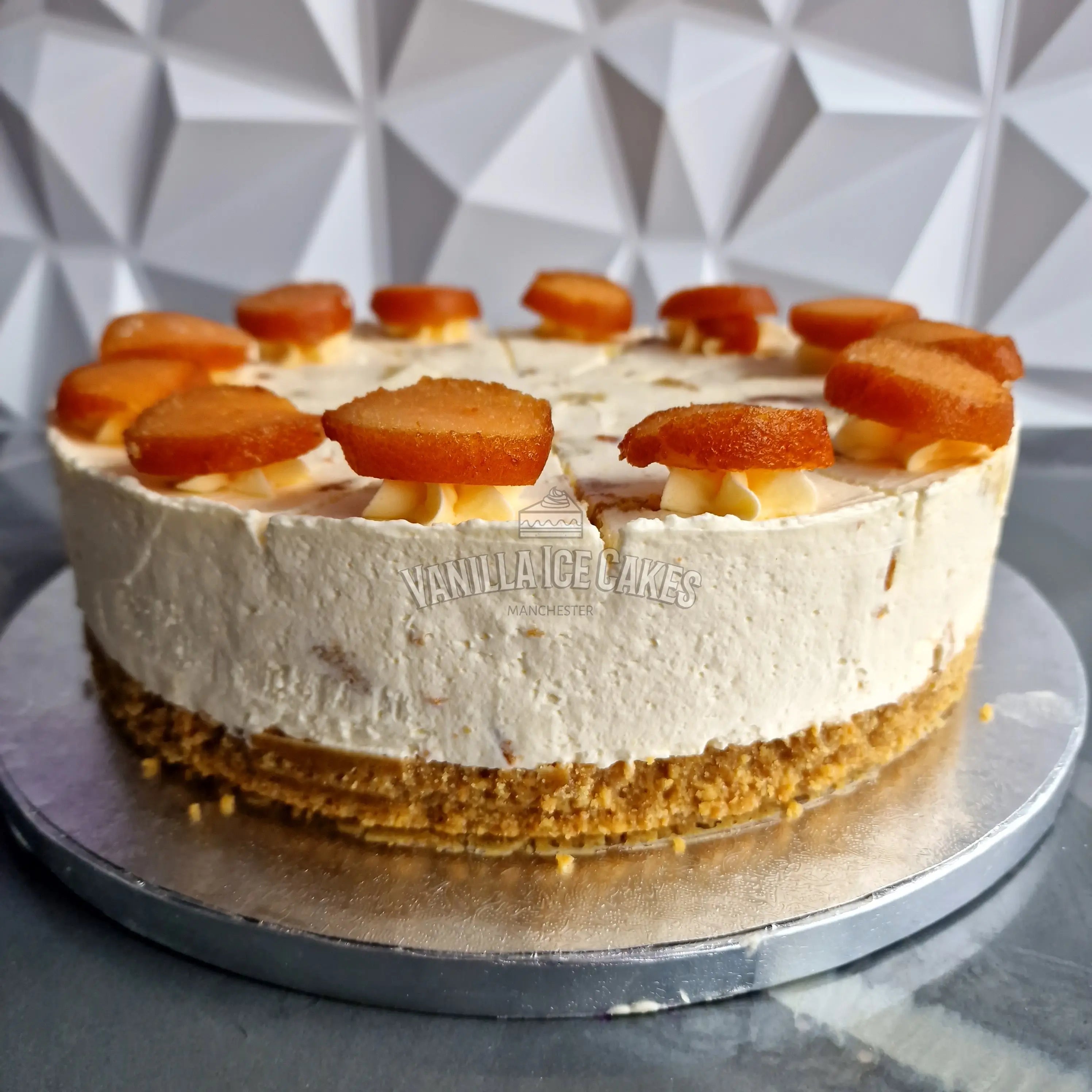 Gulab Jamun Cheesecake Slice