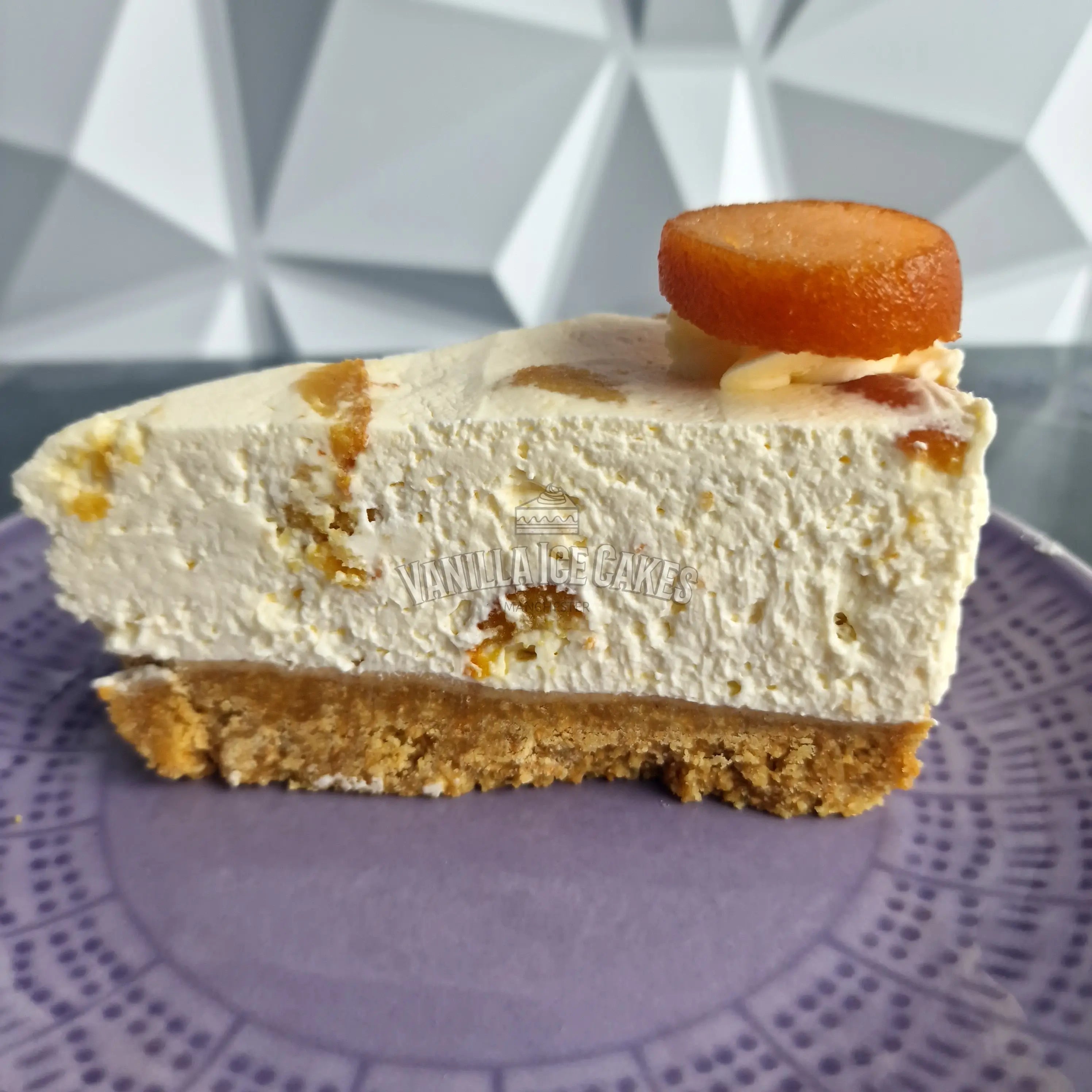 Gulab Jamun Cheesecake Slice