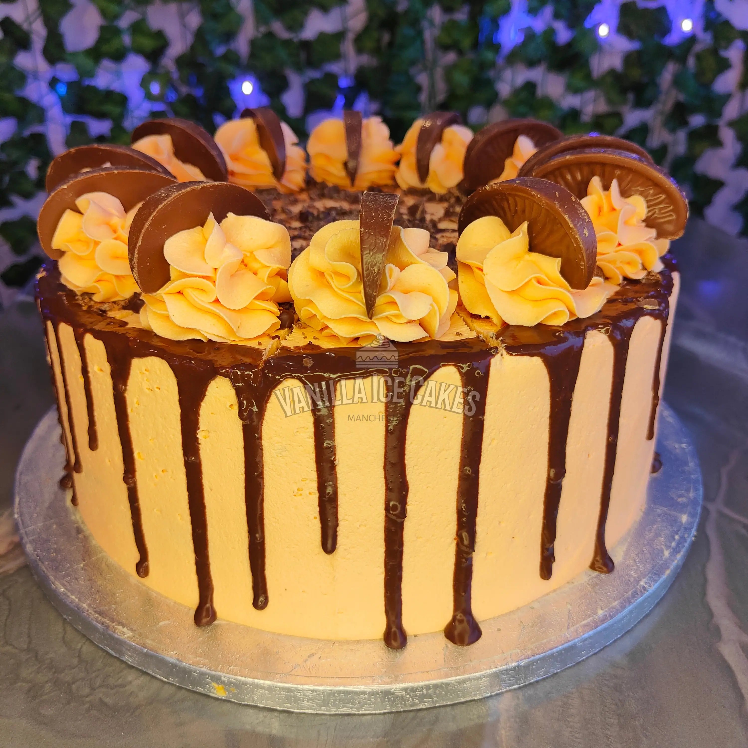 Chocolate Orange Drip Cake - Roses & Whiskers