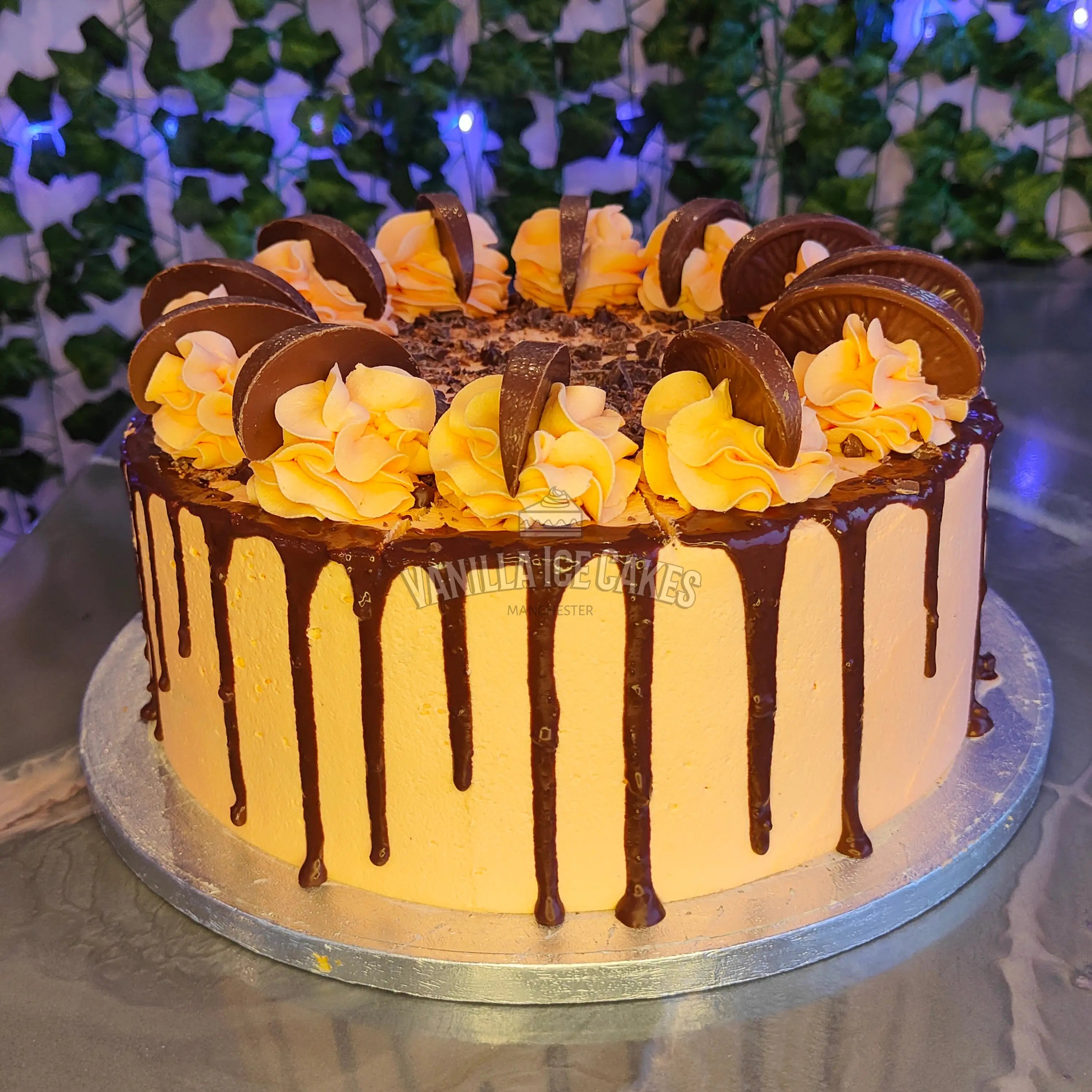 Vanilla Cake with Chocolate Orange Cream Cheese Frosting - Healthy Green  Kitchen