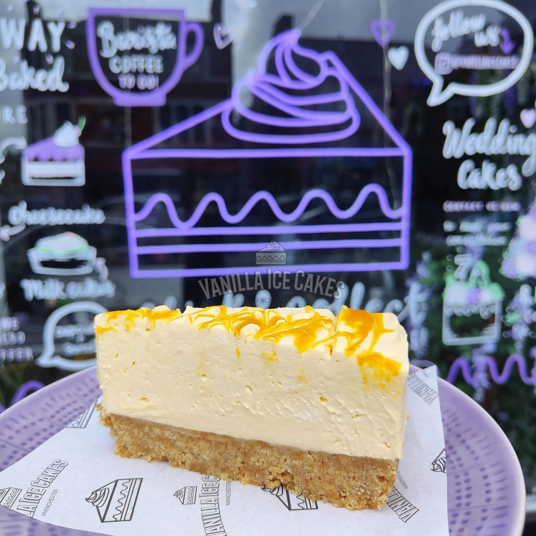 Mango Cheesecake Slice