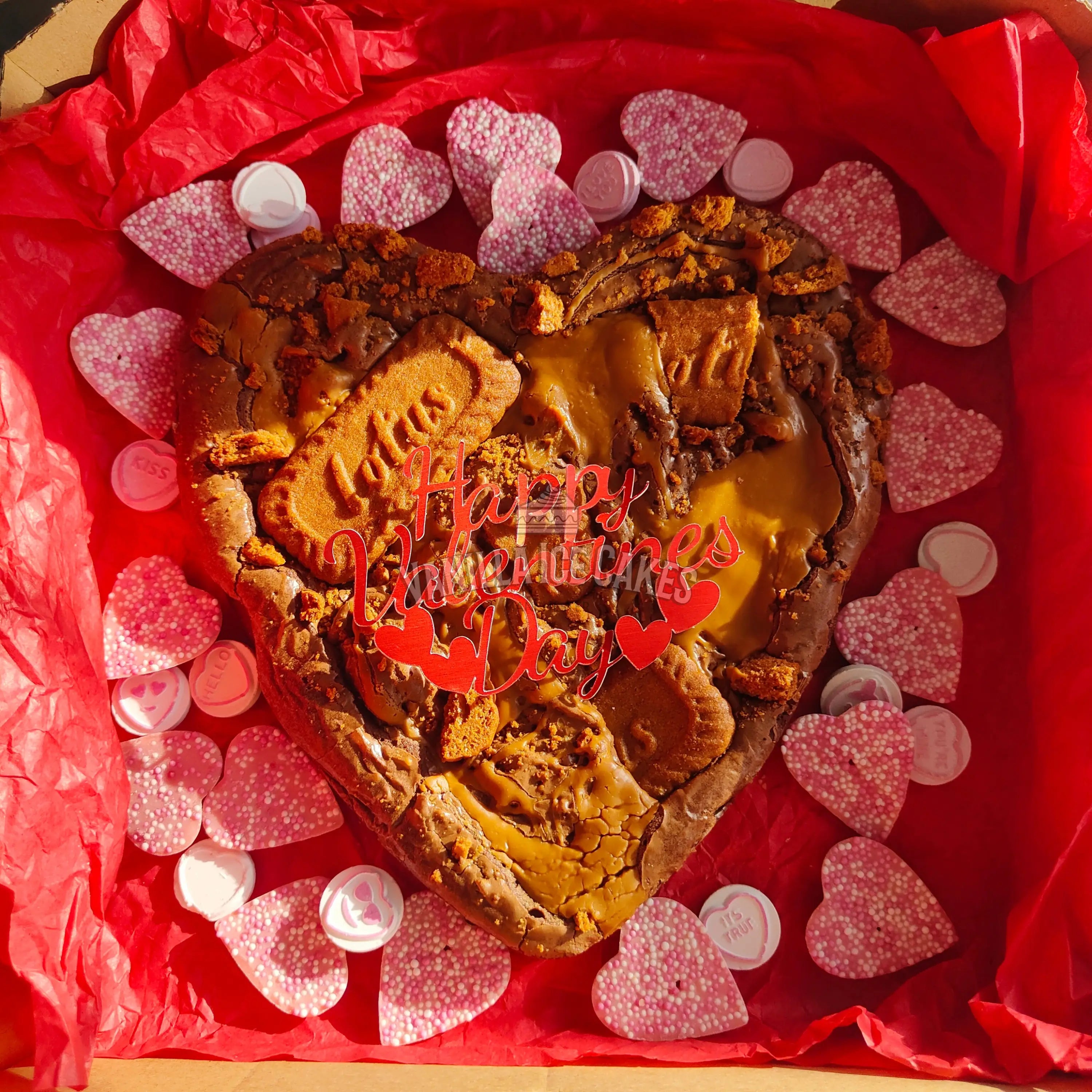 Valentine’s Day - Brownie Heart - Lotus Biscoff Brownie